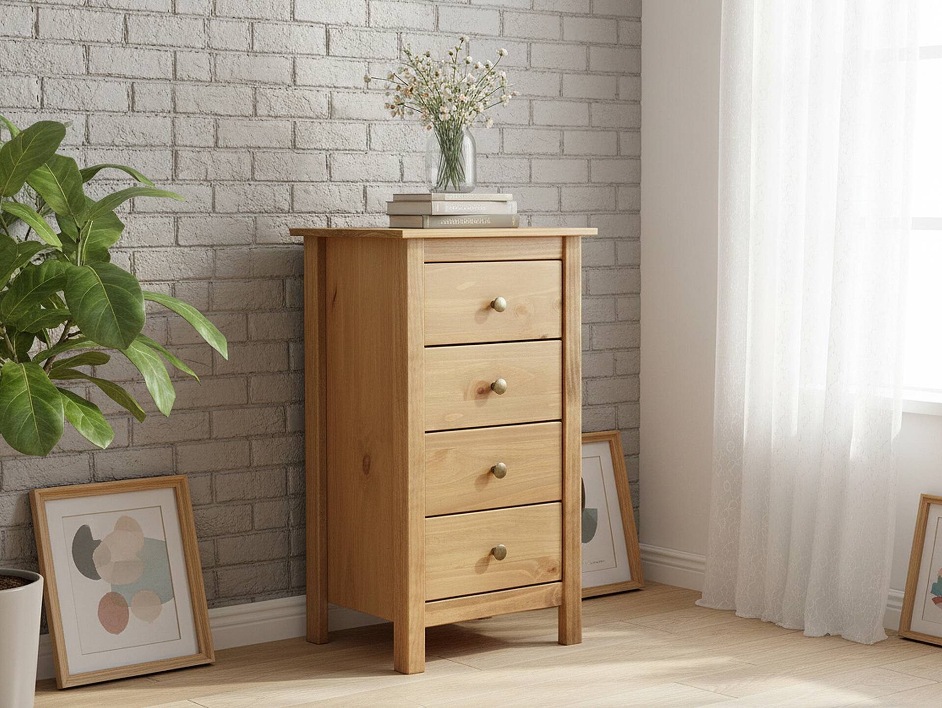 TOBINO Kommode, Material Massivholz, Kiefer gewachst 