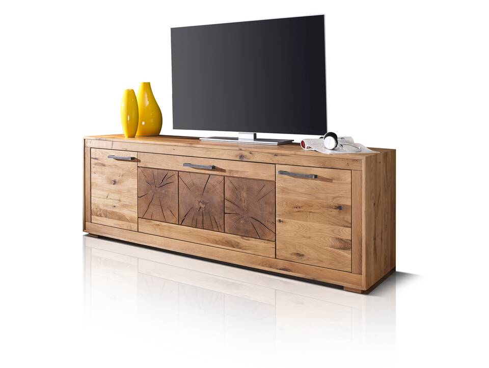 WINSTON III TV-Element, Material Massivholz, Wildeiche geölt 
