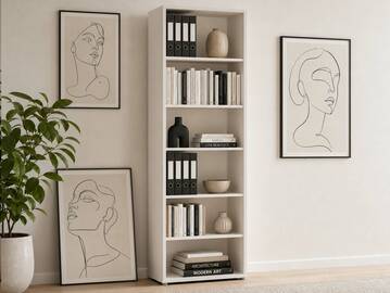 ADIAGO OFFICE Regal hoch breit, Material Dekorspanplatte, sand