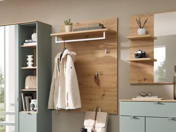 BAJA Garderobenpaneel, Material MDF, Artisan Eiche Nachbildung 