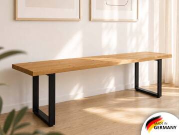 CURBY Sitzbank, rustikale Altholzoptik, Material Massivholz, Fichte gebürstet 220 cm | natur | ohne Rückenlehne | ohne Sitzkissen