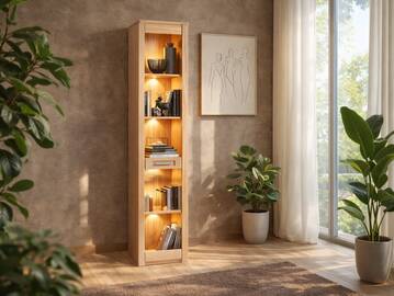 NESTOR ONE Regal, Material Teilmassiv, Kernbuche lackiert 