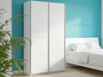 ORENO Mehrzweckschrank / Kleiderschrank, Material Dekorspanplatte Weiss
