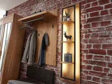 PERLINO Regal, Material Spanplatte, eichefarbig