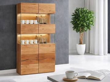 SARRAGOSSA Vitrine II, Material Massivholz, Wildeiche geölt