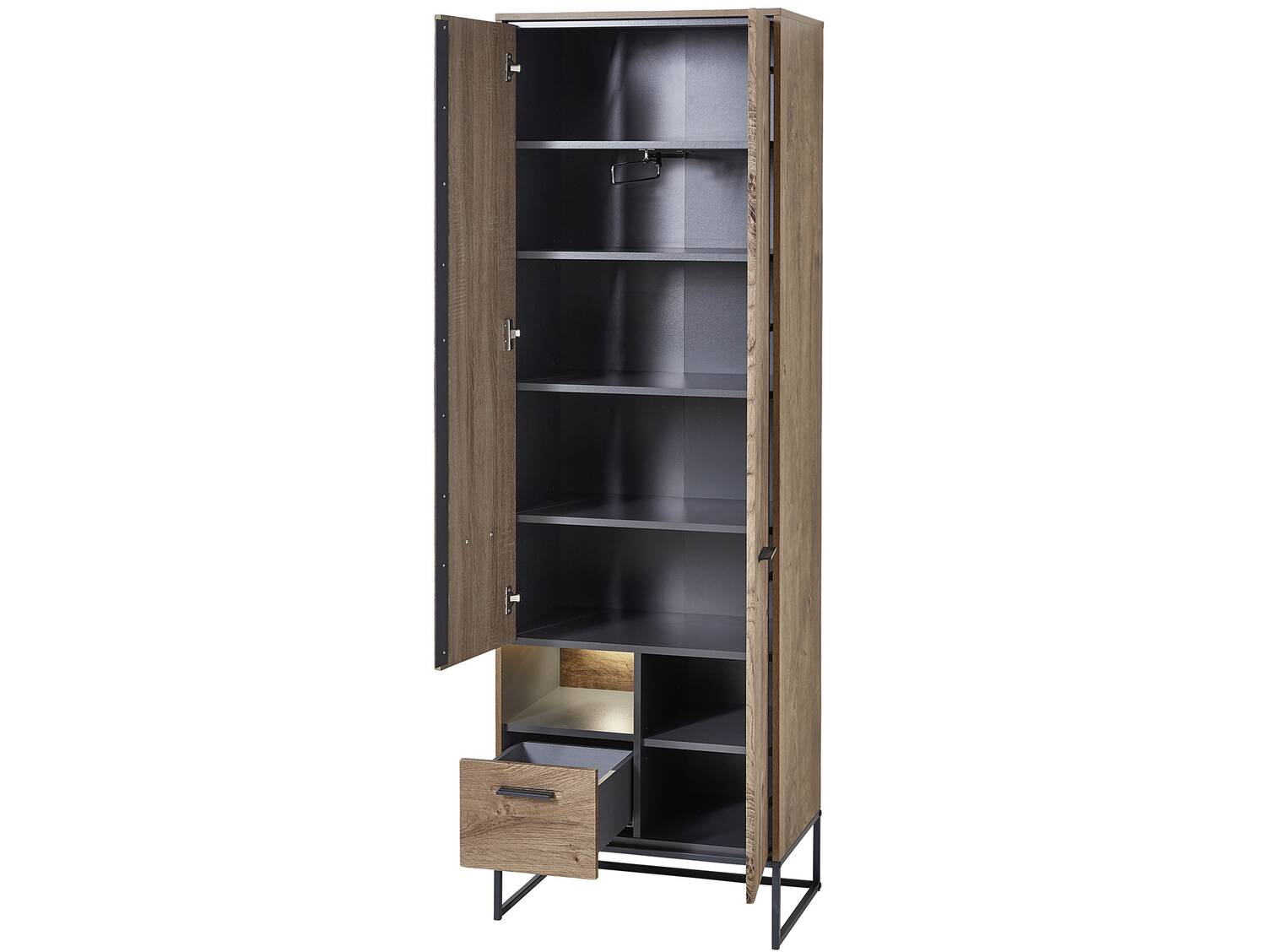 MILTON Komplett Garderobe I, Material MDF, eichefarbig 