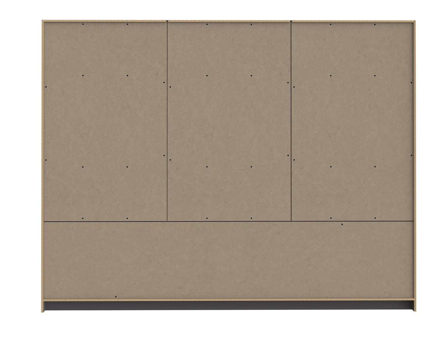 LURANO Drehtürenschrank, Material Dekorspanplatte grau/eichefarbig