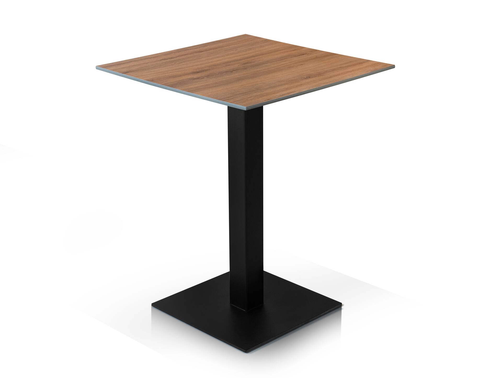 TAUNUS Stehtisch, Material HPL / Metall 60 x 60 cm | Eichefarbig