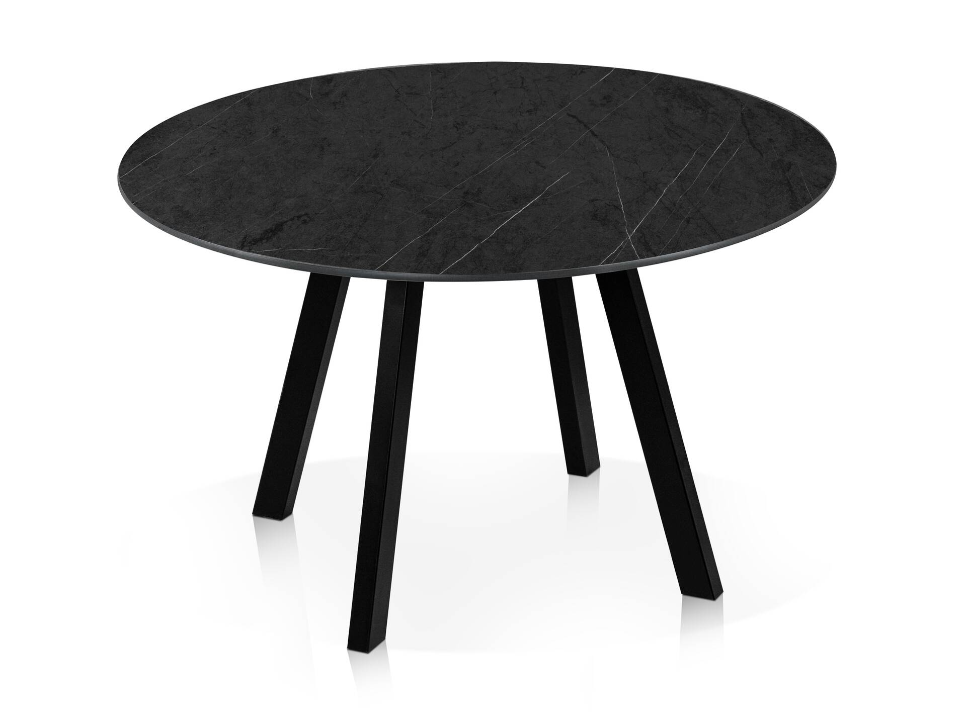 Levent Esstisch rund, Material HPL / Metall 80 cm | Dunkelgrau
