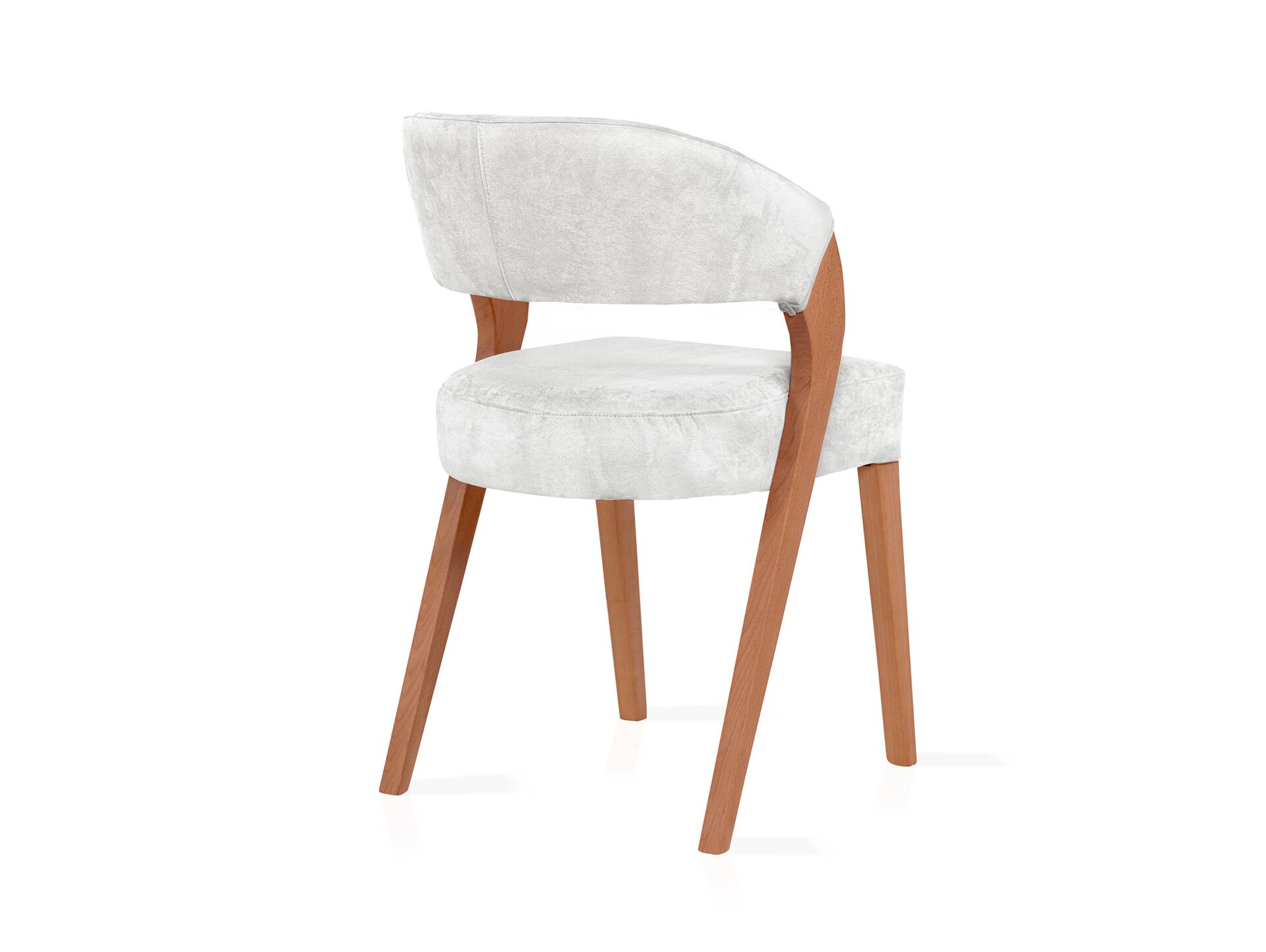 ALONA Polsterstuhl, Material Massivholz/Bezug Kunstleder Buche | silvercreme