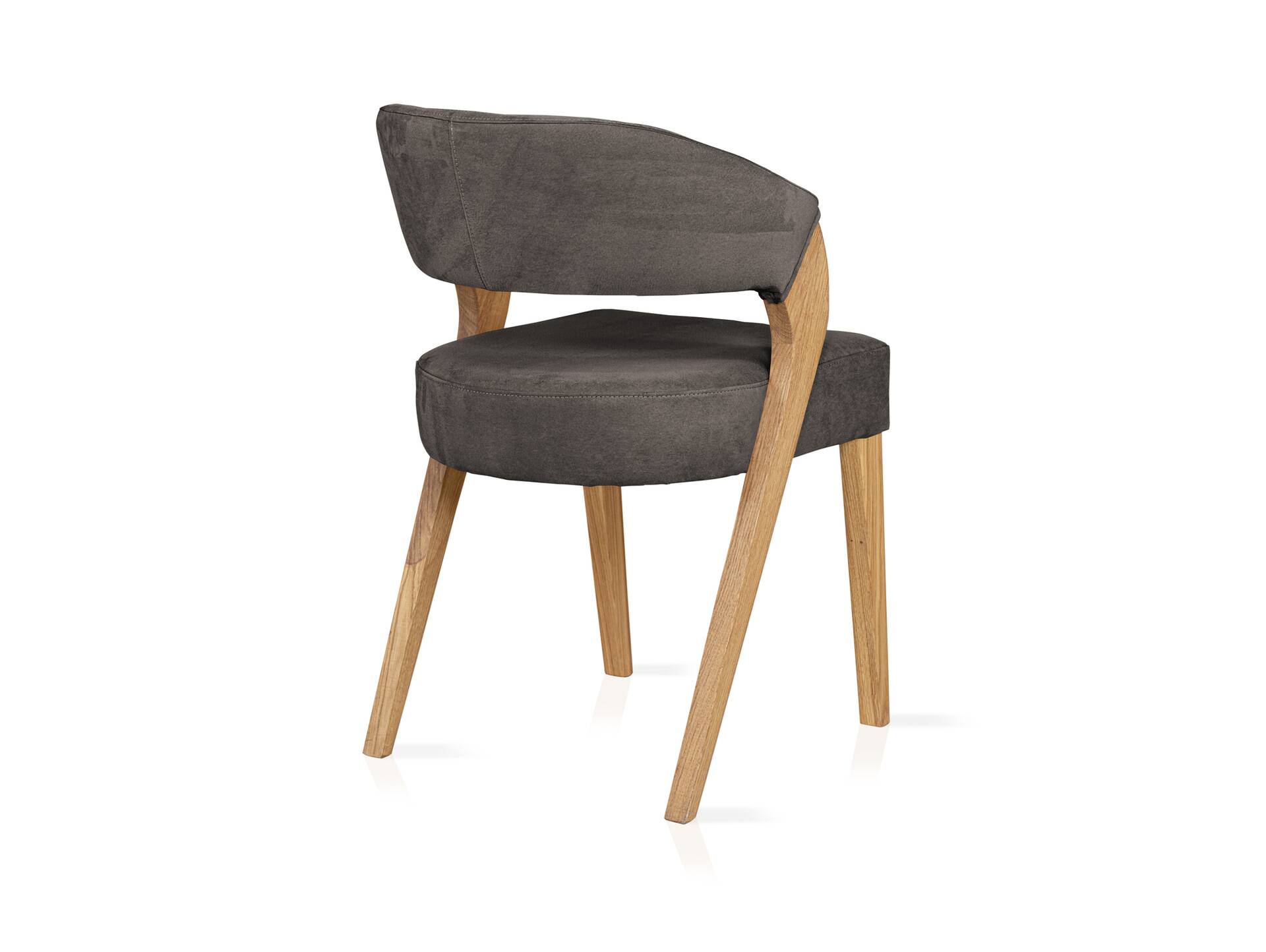 ALONA Polsterstuhl, Material Massivholz/Bezug Kunstleder Eiche | espresso
