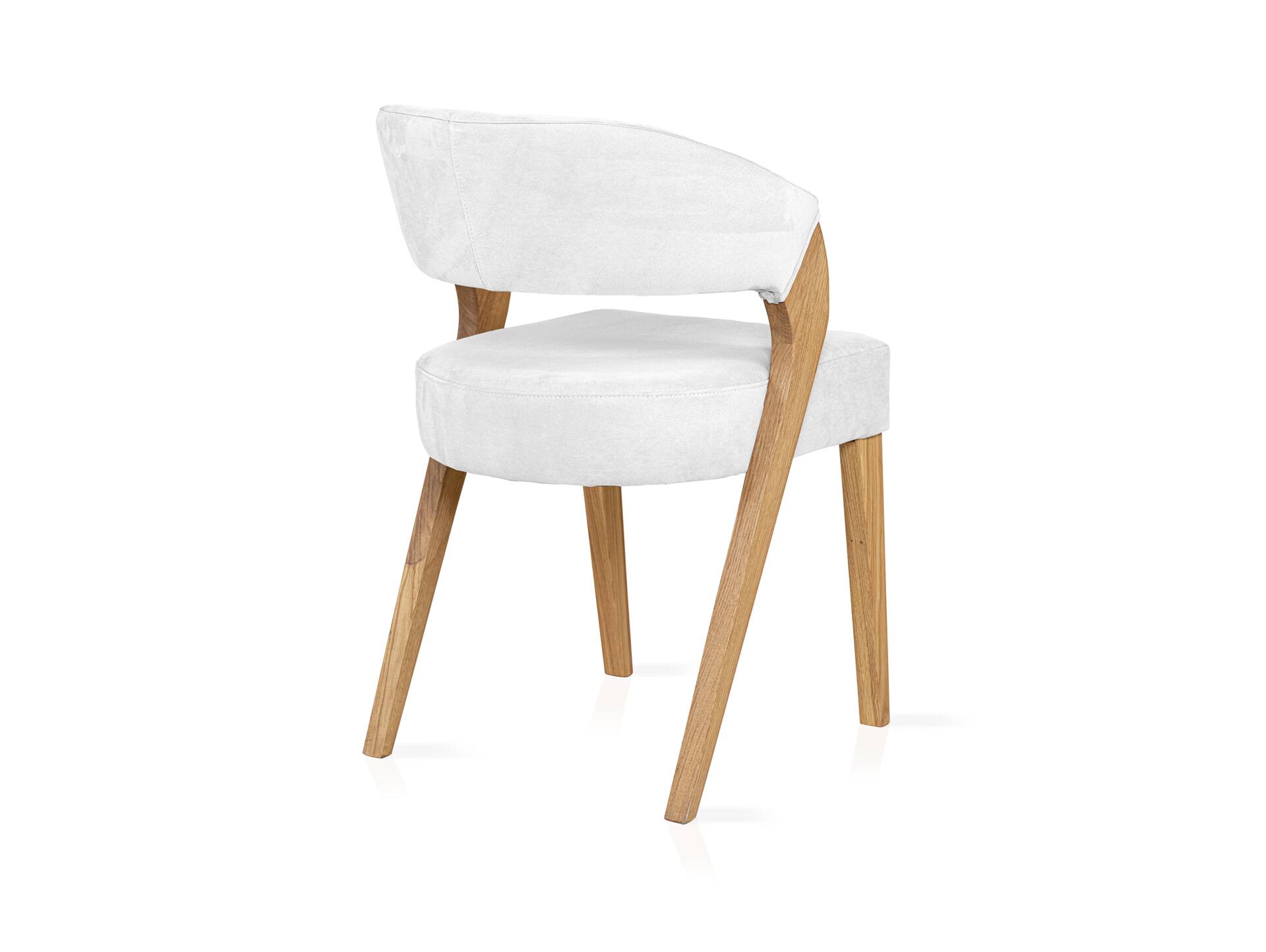 ALONA Polsterstuhl, Material Massivholz/Bezug Kunstleder Eiche | silvercreme