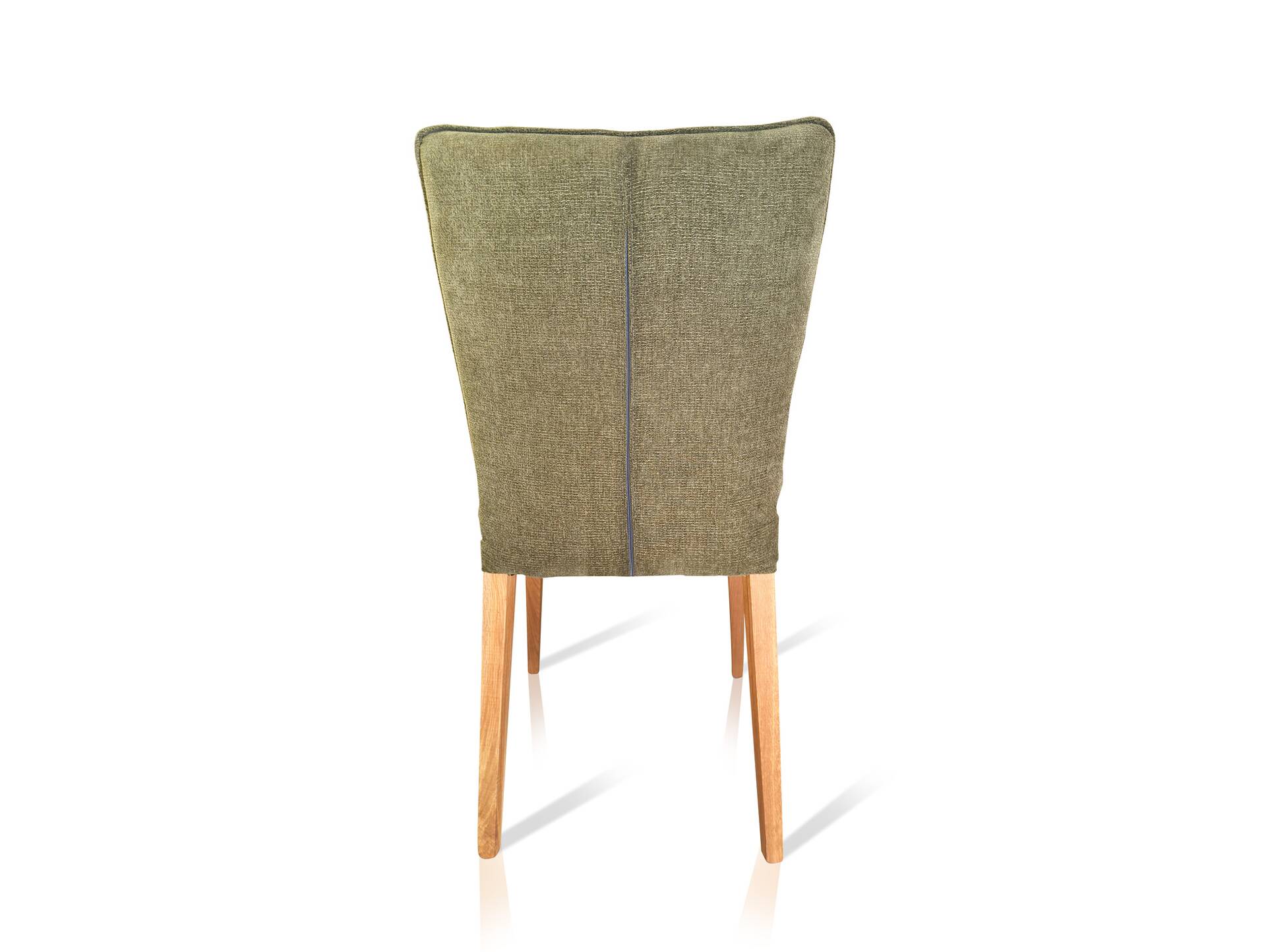 AMERA Polsterstuhl, Material Massivholz/Bezug Stoff Grün