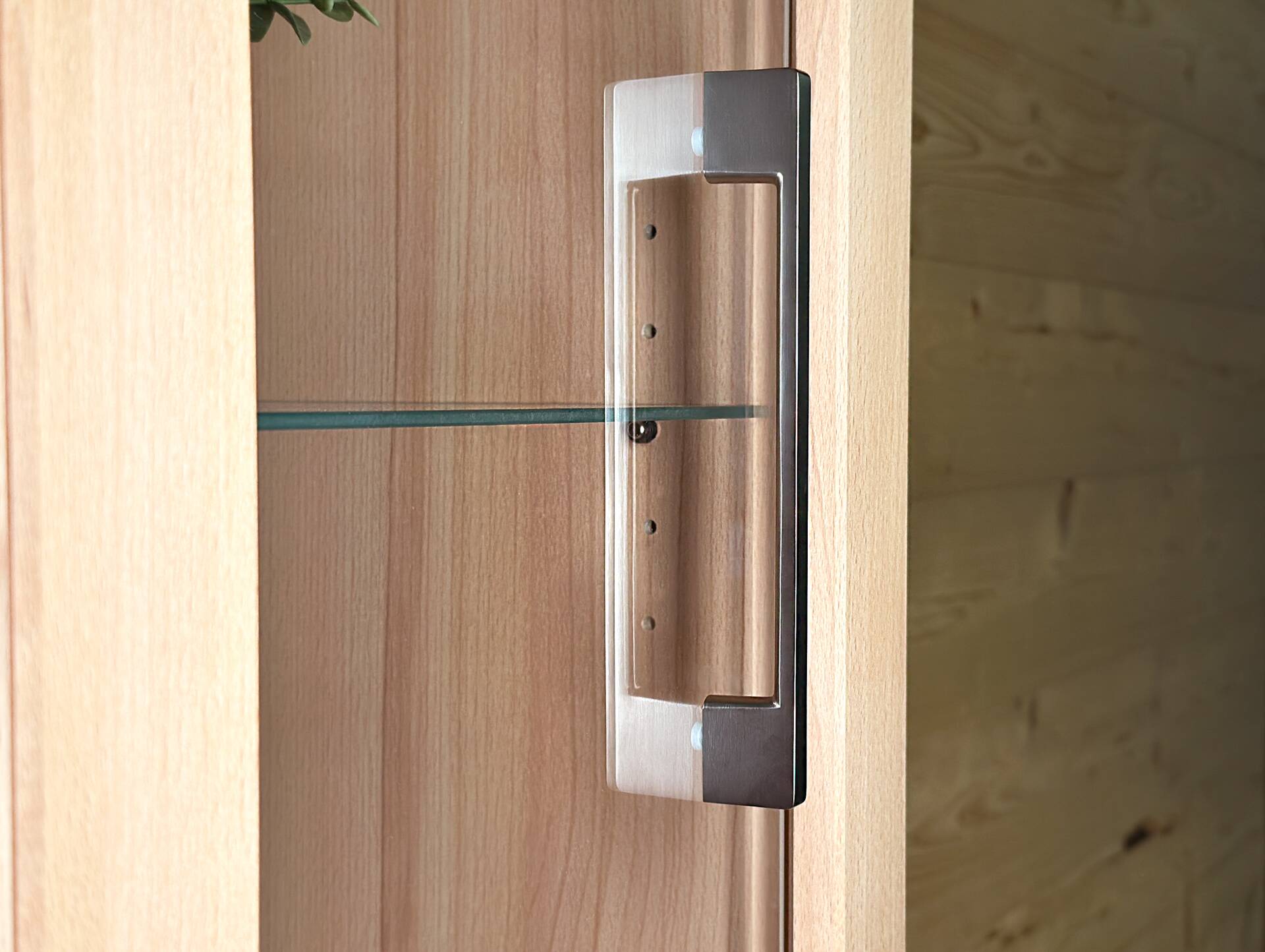 OZEANA Hochschrank I fürs Badezimmer, Material teilmassiv Buche