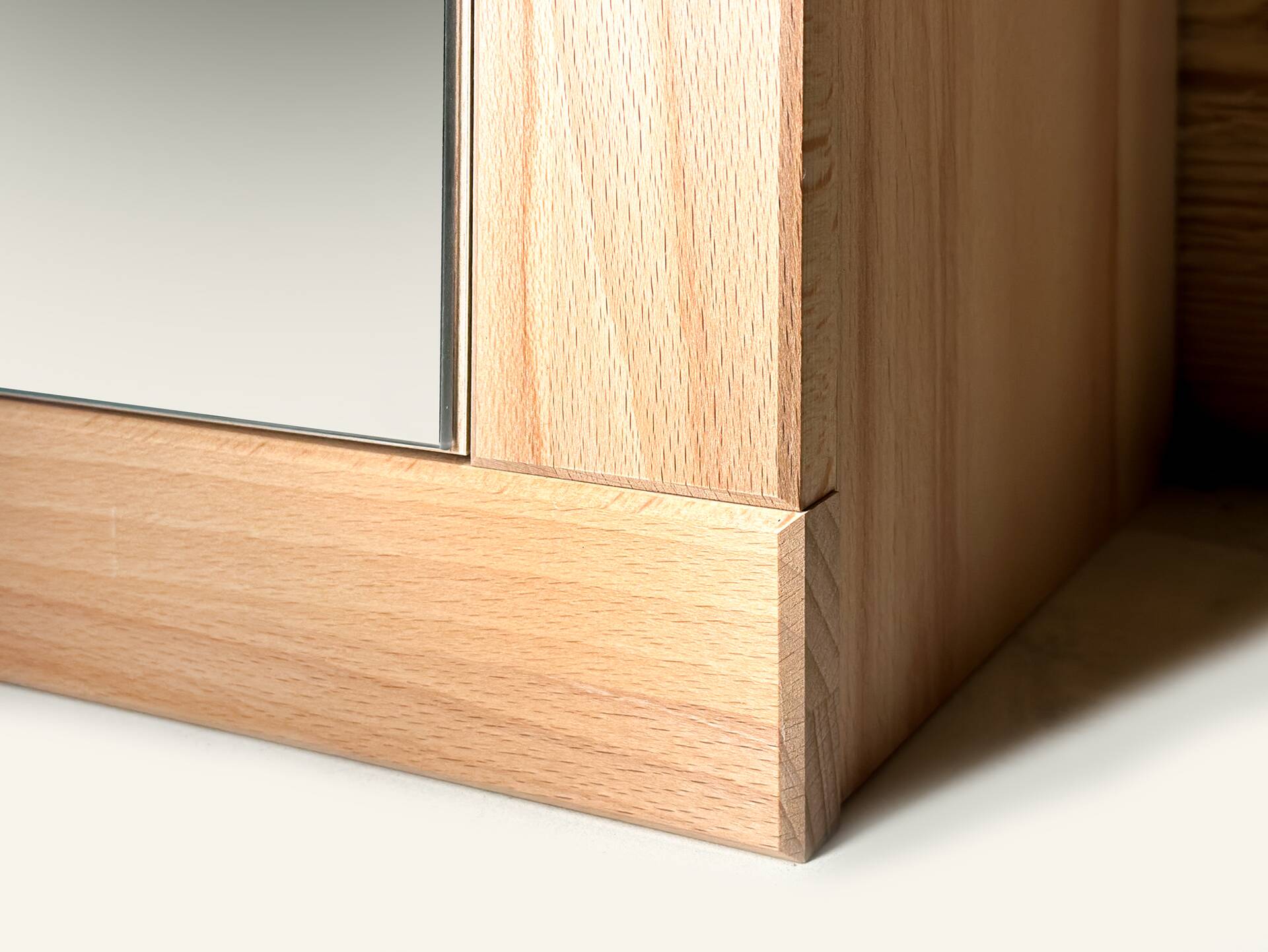 OZEANA Spiegelschrank fürs Badezimmer, Material teilmassiv Buche
