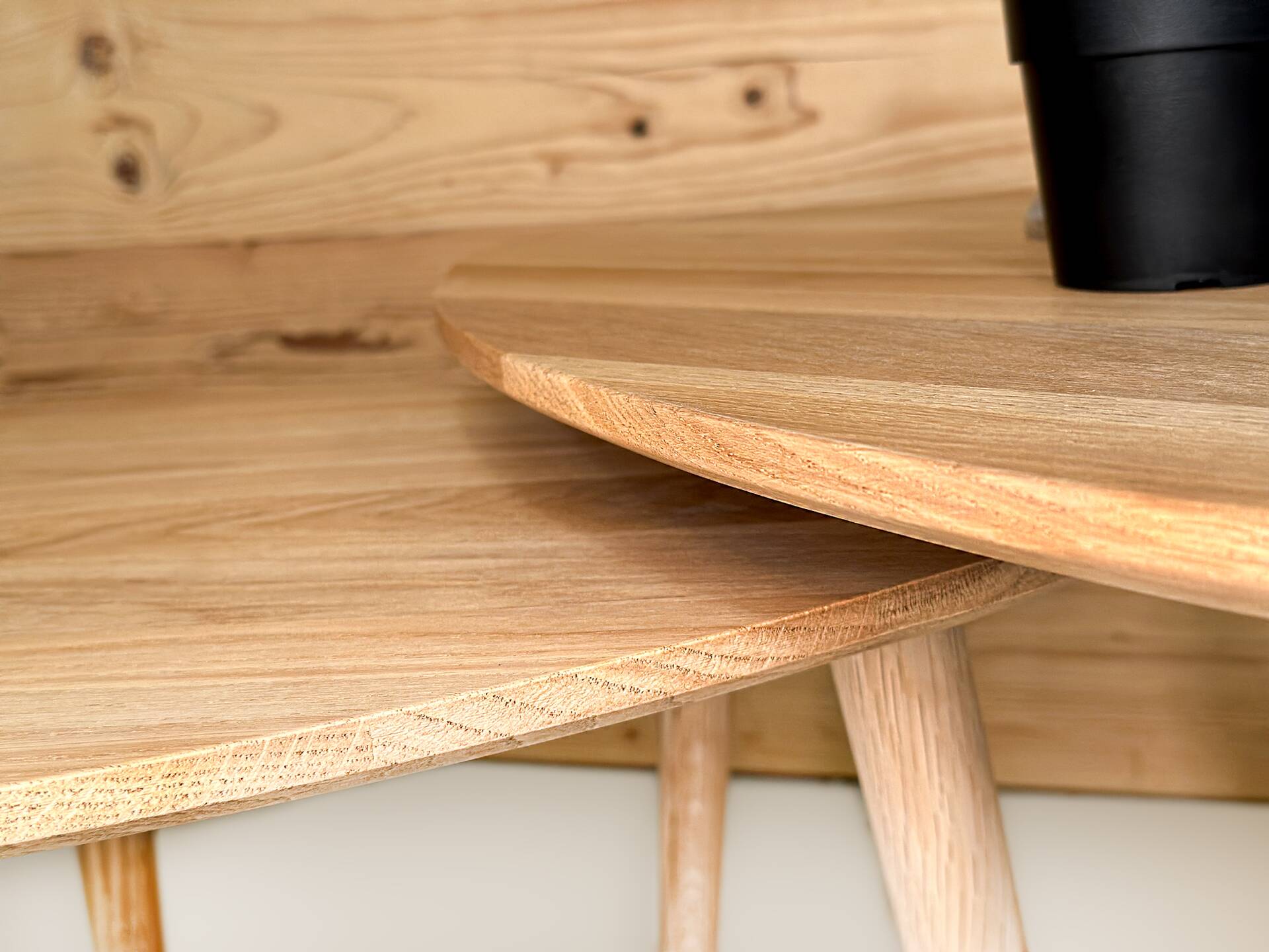 VELIA 2-er Set Couchtische, Material Massivholz, Eiche geölt 