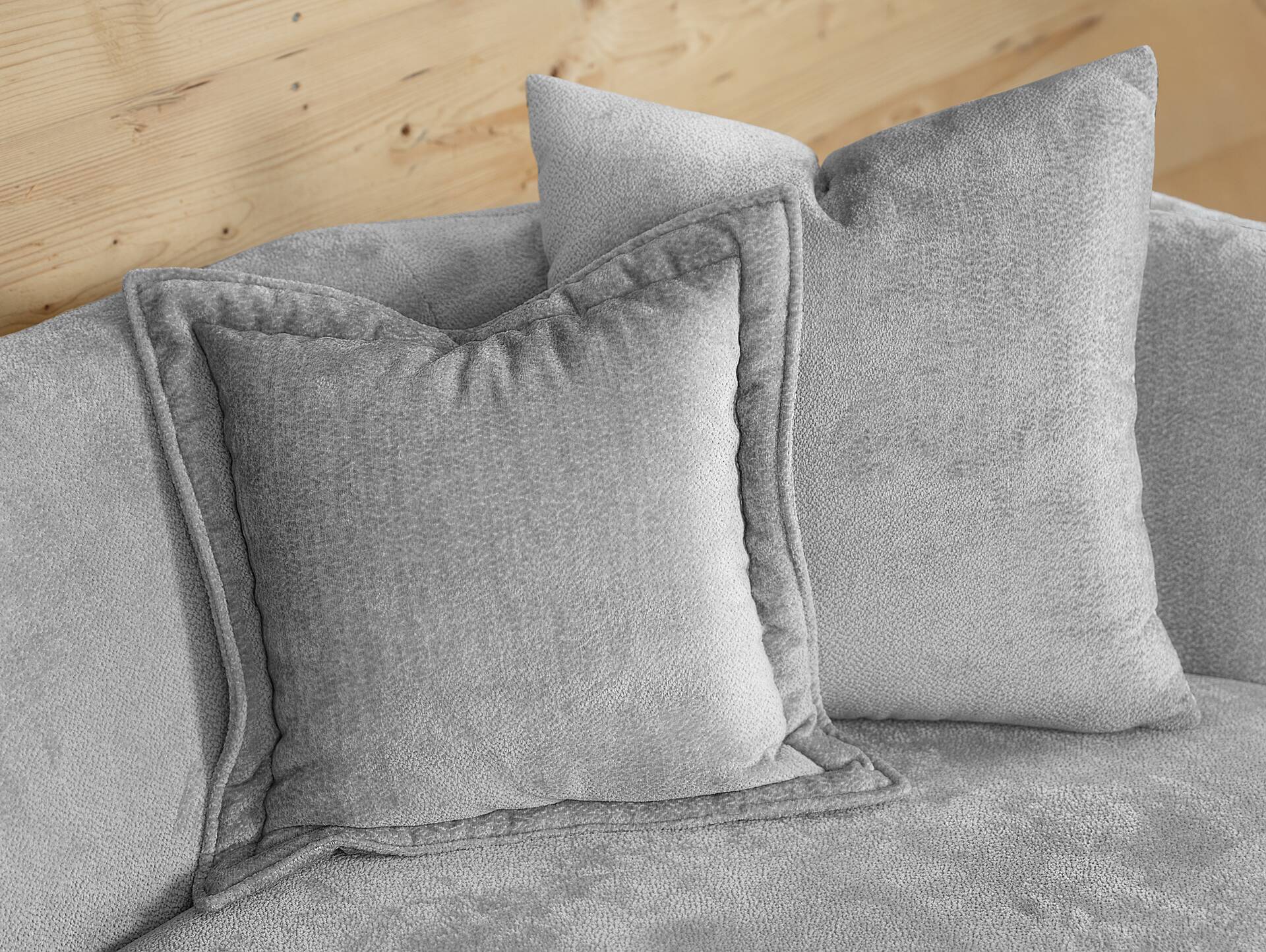 CECILE 2er Sofa, Material Stoff, grau 
