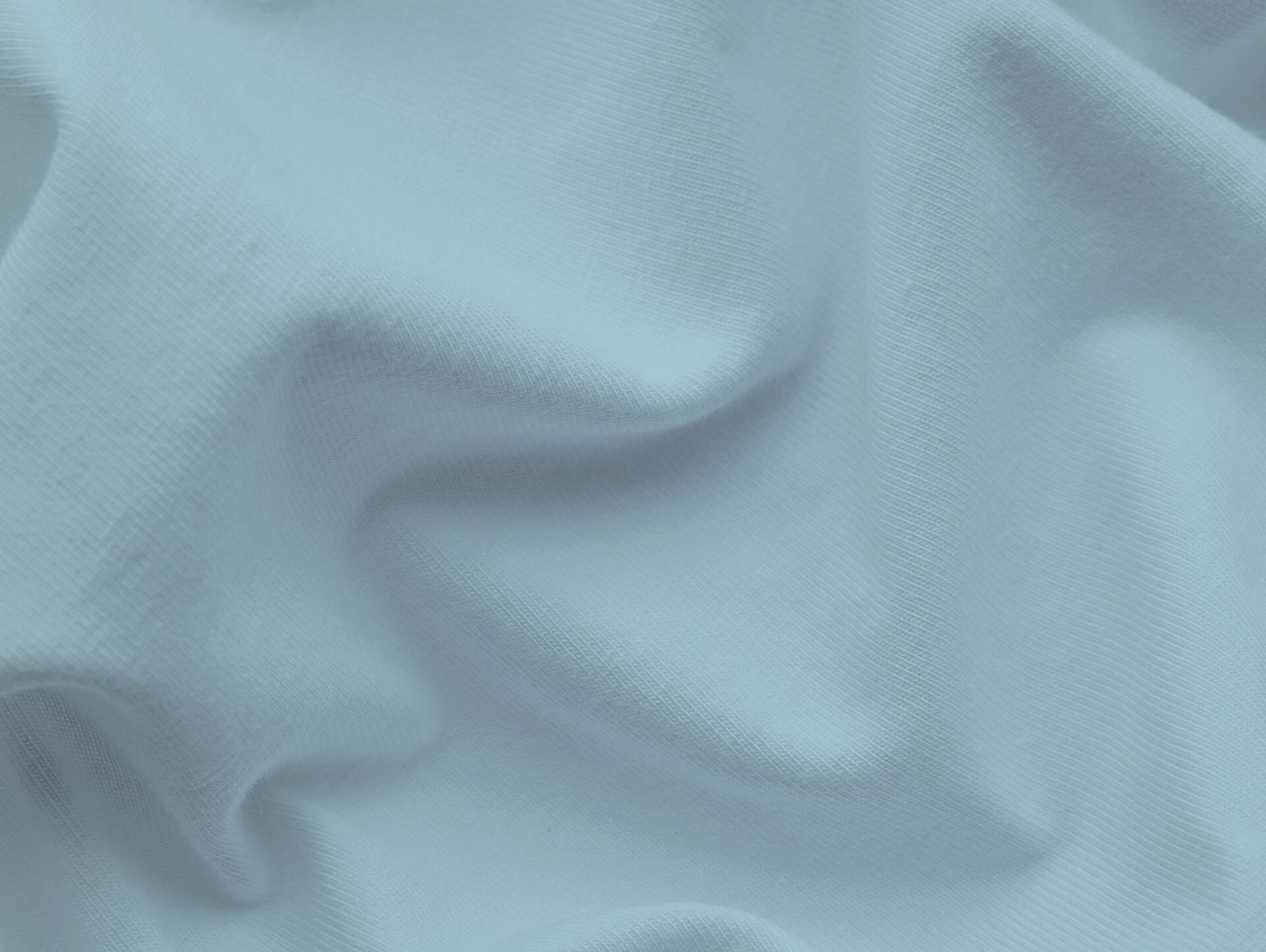 Schlafgut PURE Spannbetttuch/Spannbettlaken für Matratze, Bio-Mako-Baumwolle mit Elastan Hellblau | 120x190 - 130x220 cm