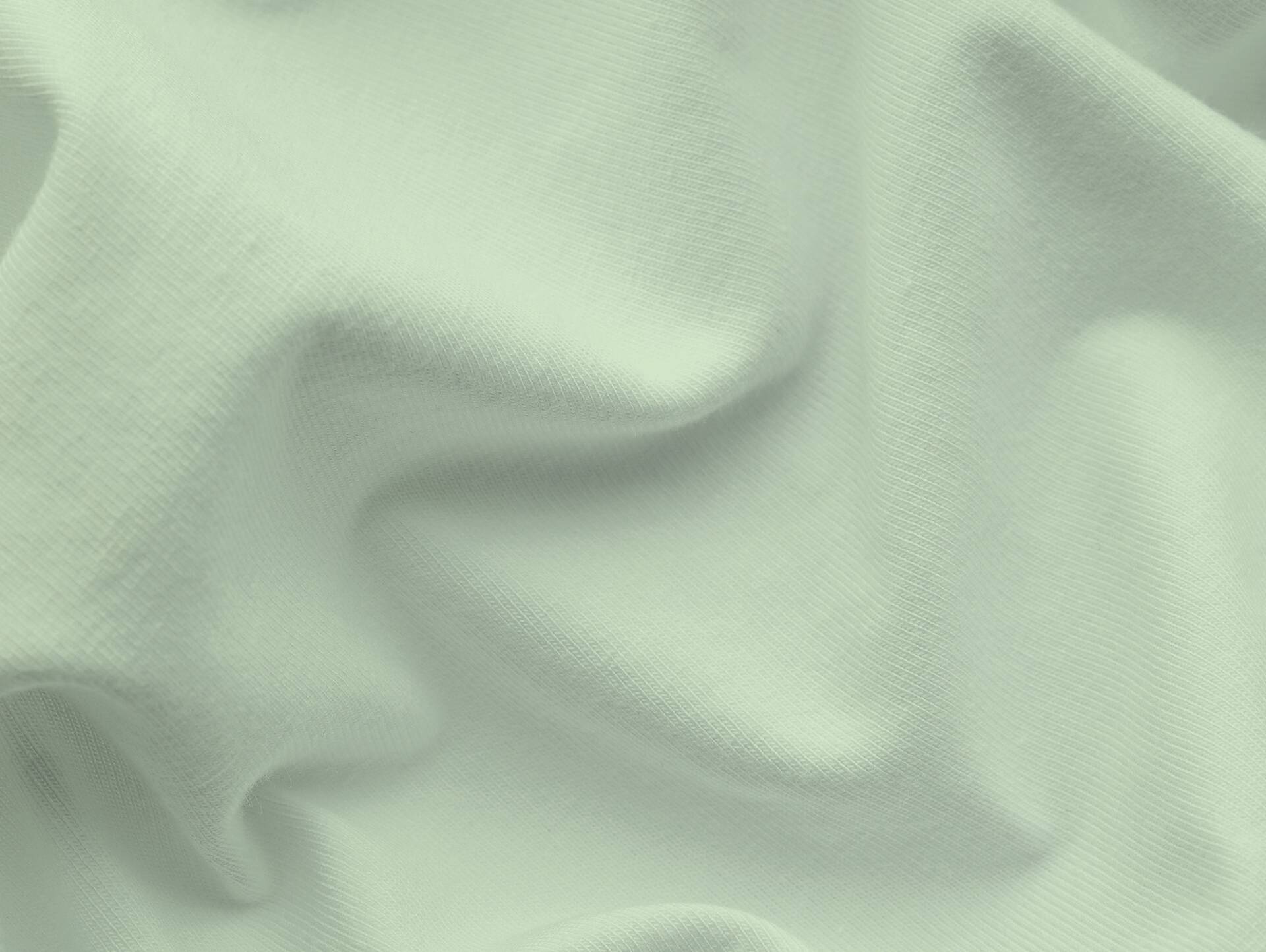 Schlafgut PURE Spannbetttuch/Spannbettlaken für Matratze, Bio-Mako-Baumwolle mit Elastan Hellgrün | 120x190 - 130x220 cm