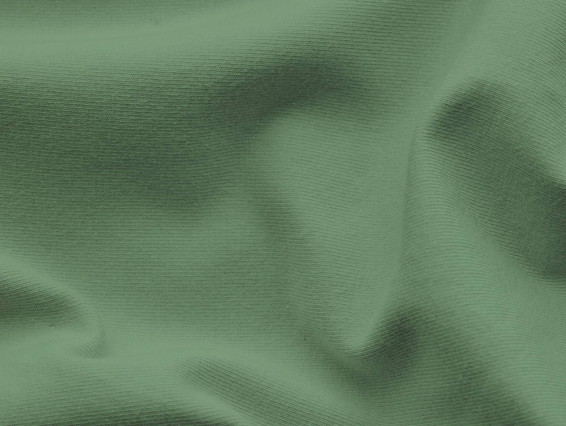 Schlafgut PURE Spannbetttuch/Spannbettlaken für Matratze, Bio-Mako-Baumwolle mit Elastan Grün | 120x190 - 130x220 cm
