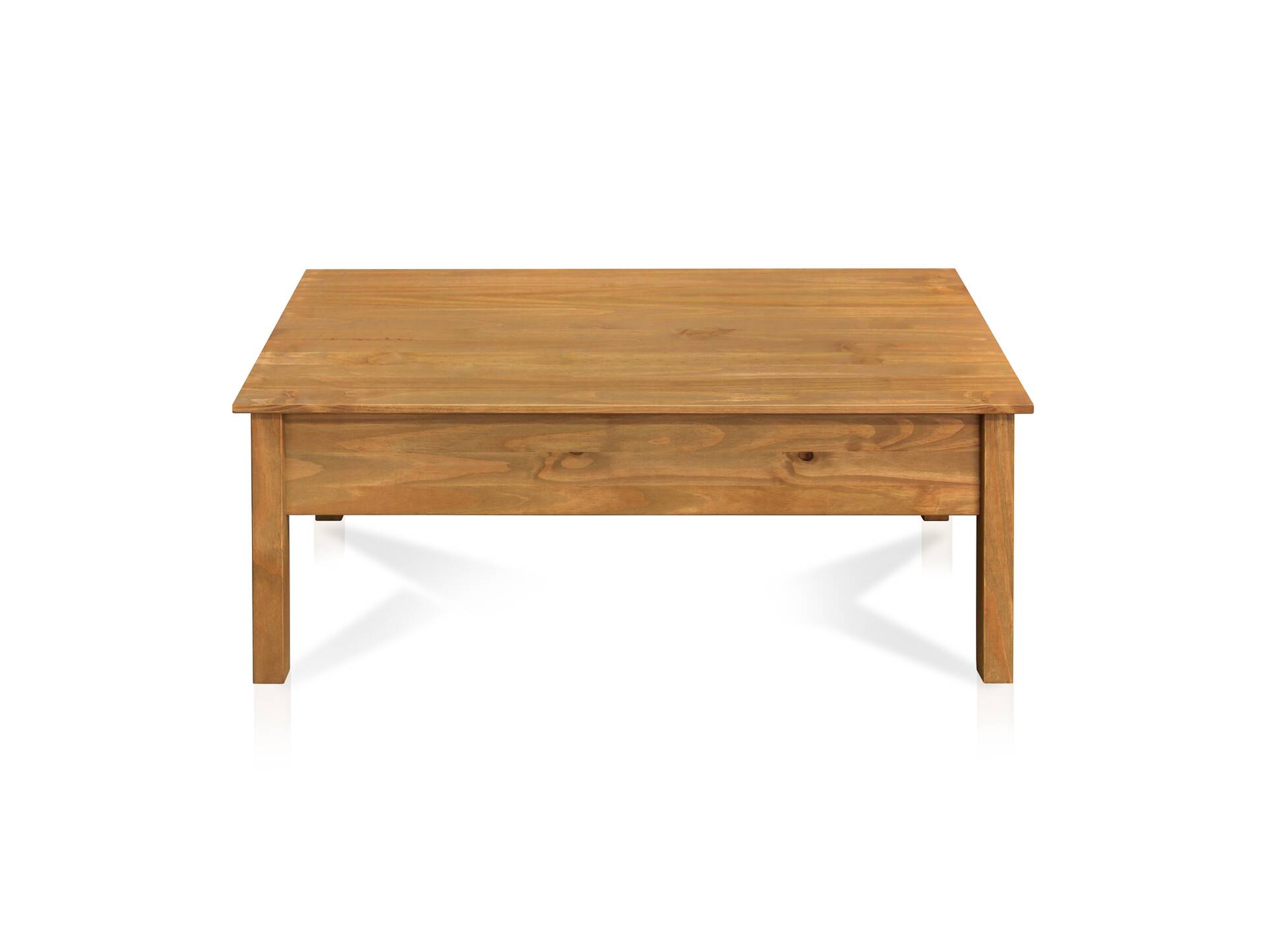 TOBINO Couchtisch mit Schublade,Material Massivholz, Kiefer Kiefer gewachst