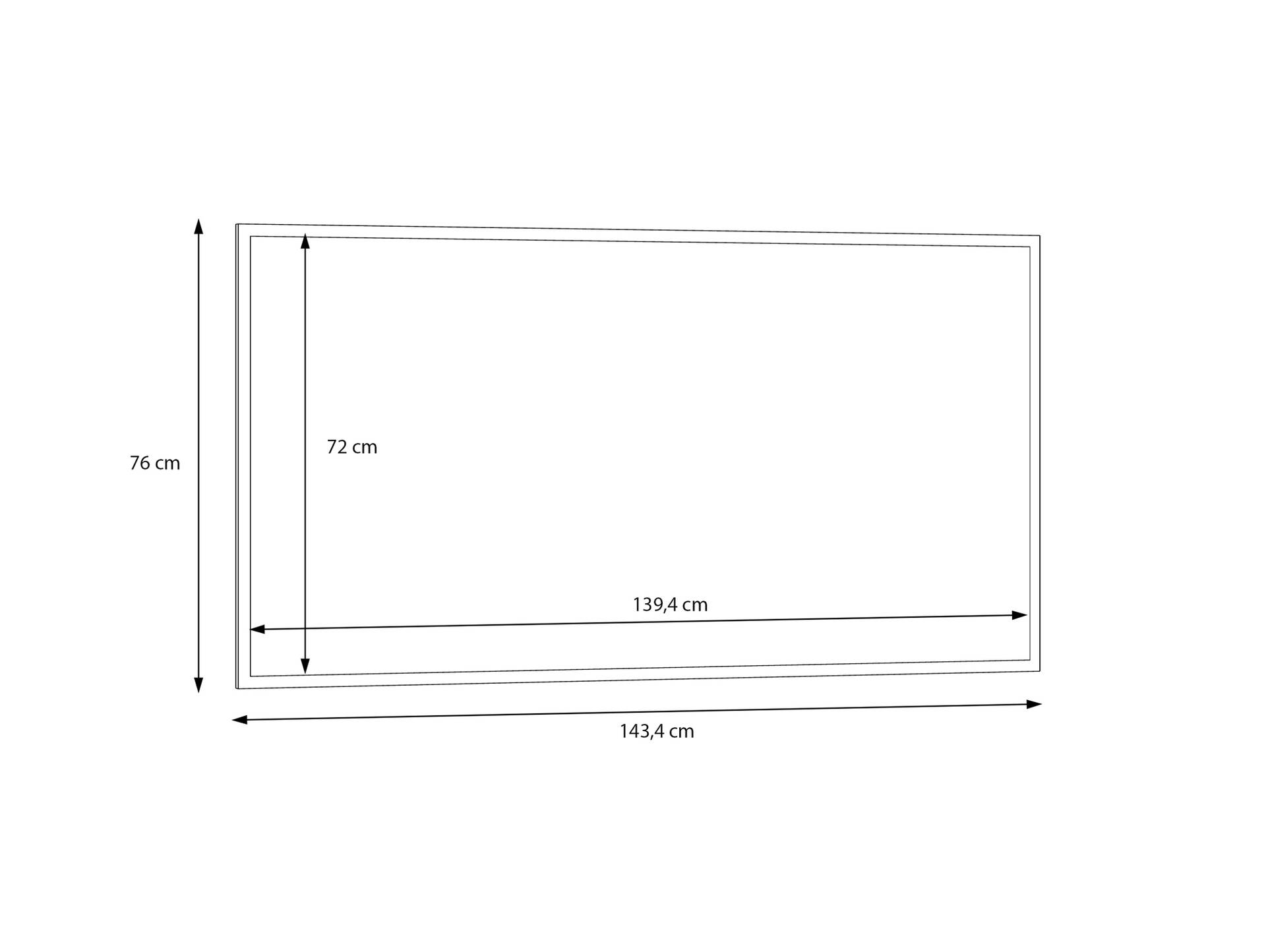 ADIAGO II Spiegel 143x76 cm, Material Spanplatte, sand 