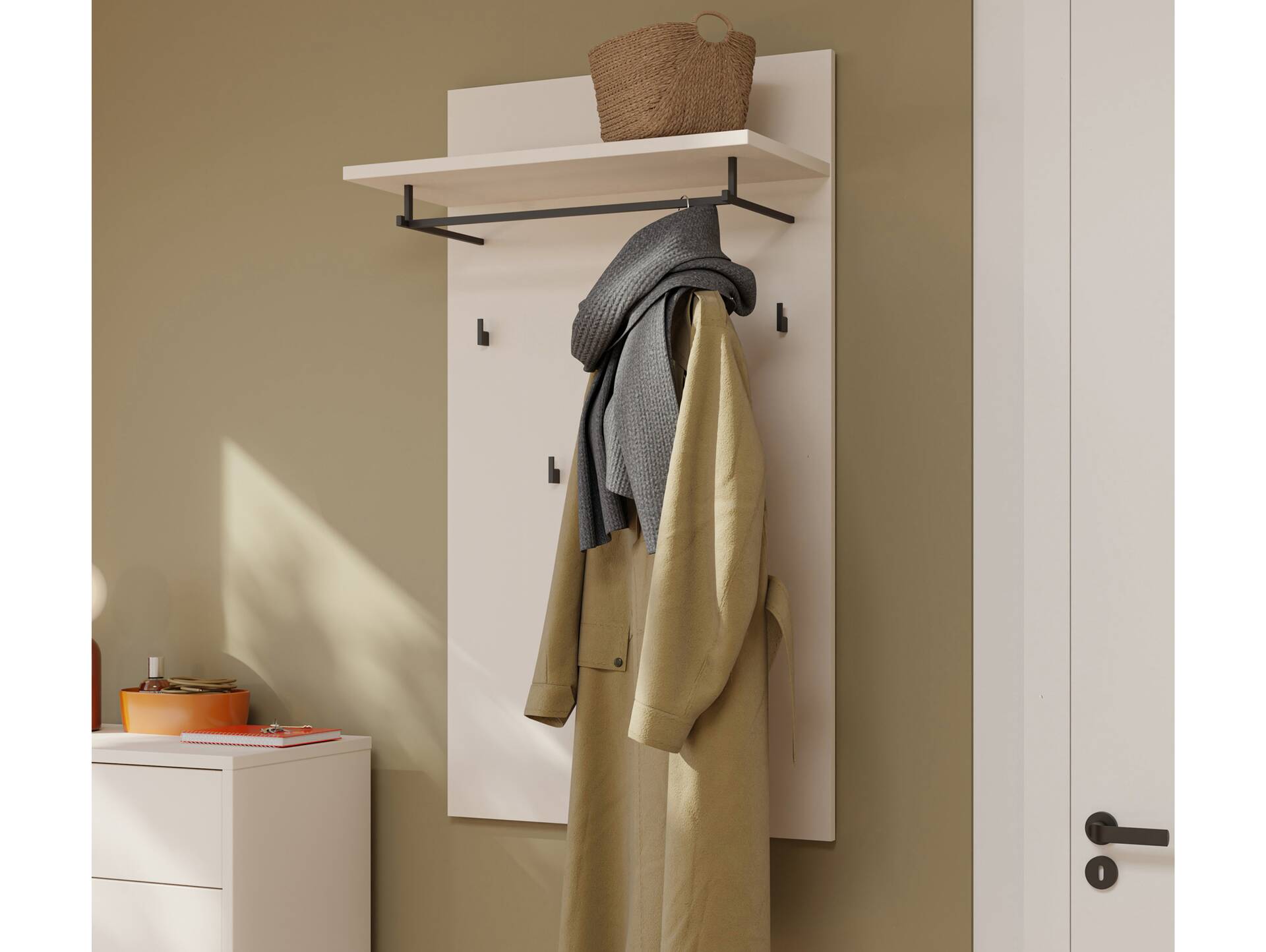 ADIAGO II Garderobenset I, Material Spanplatte, sand 