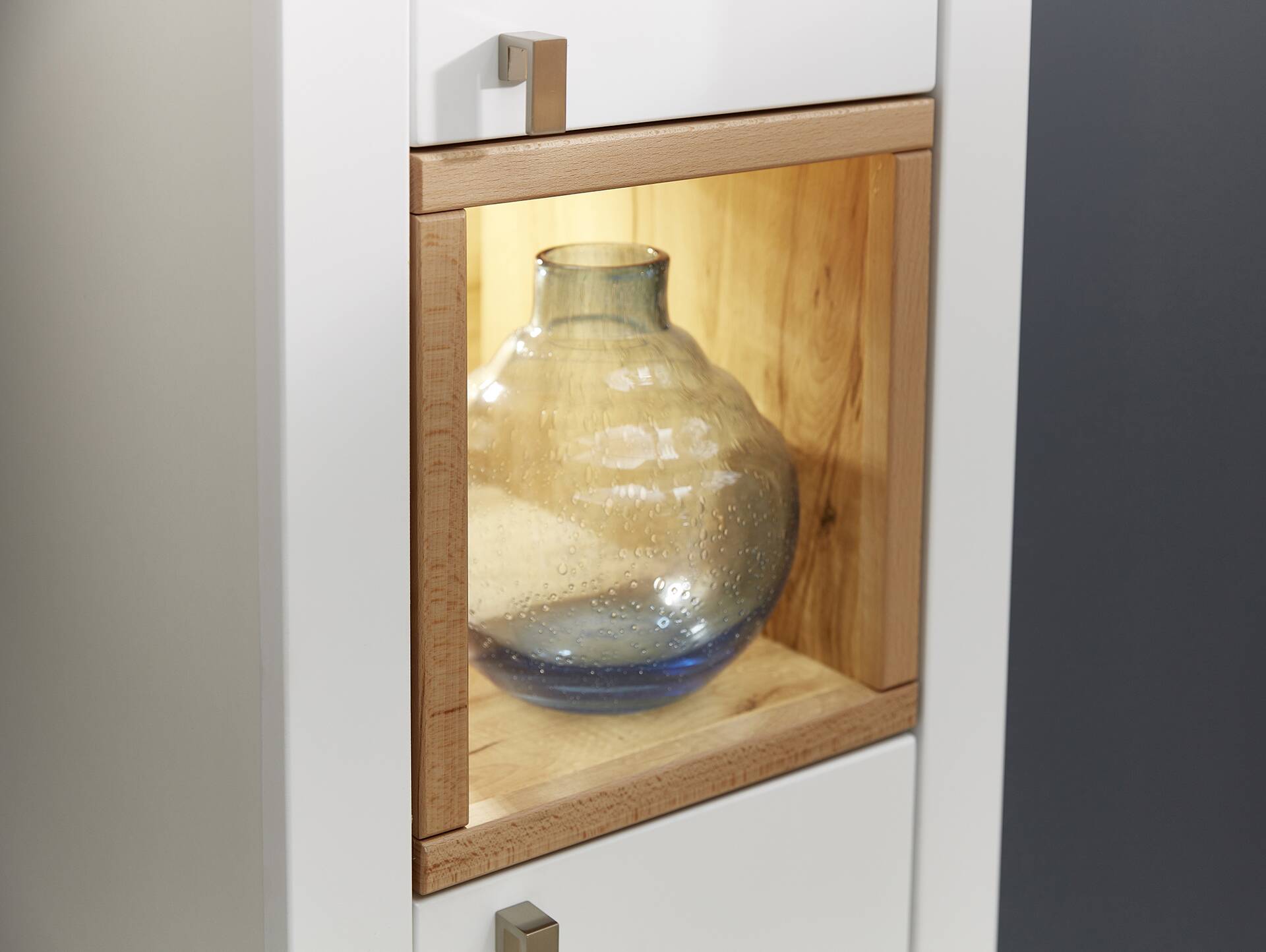SEVINO Hängeelement I, Material MDF, weiss/wildbuchefarbig 