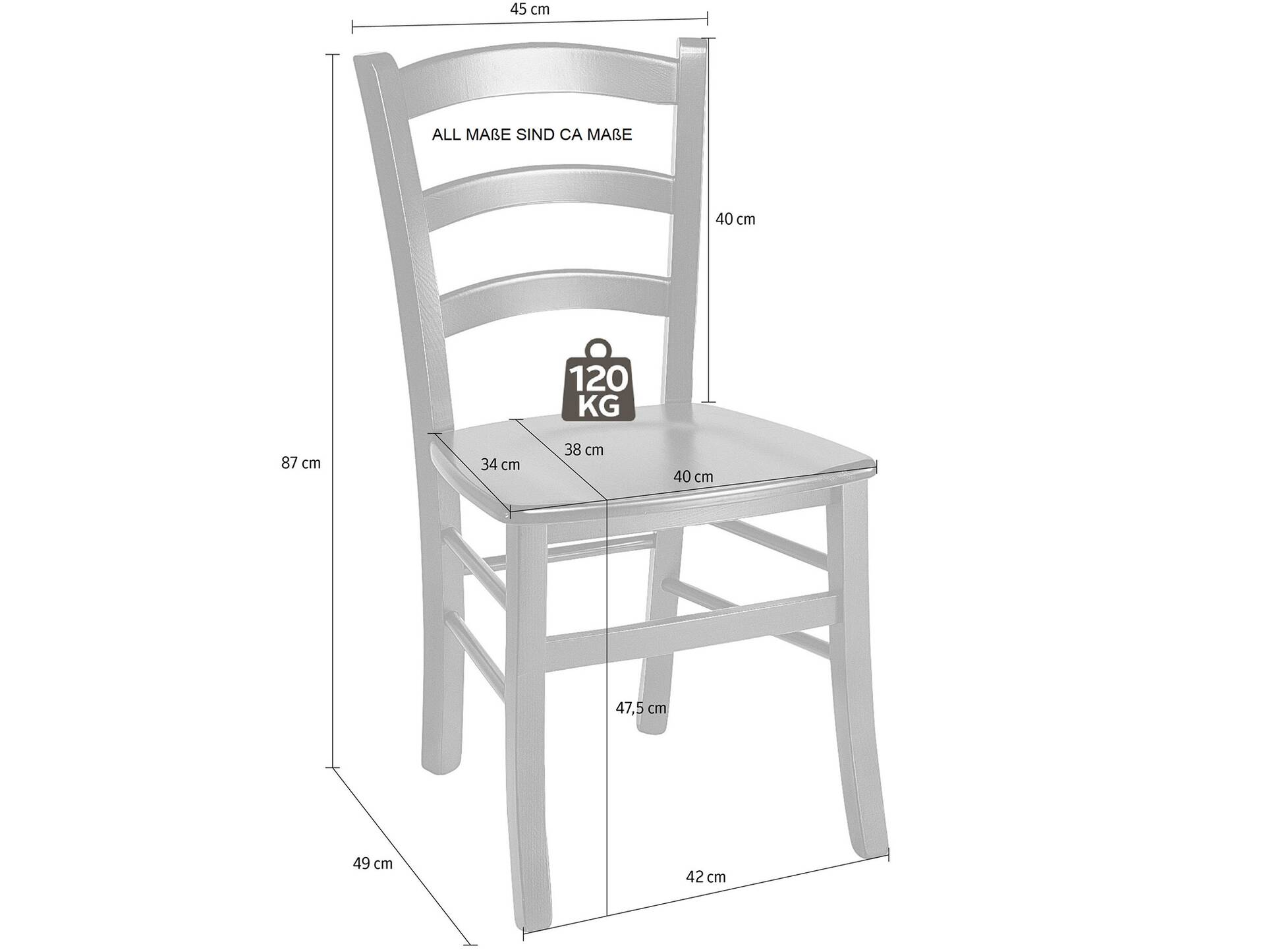 VITA Esstischstuhl, Material Massivholz natur