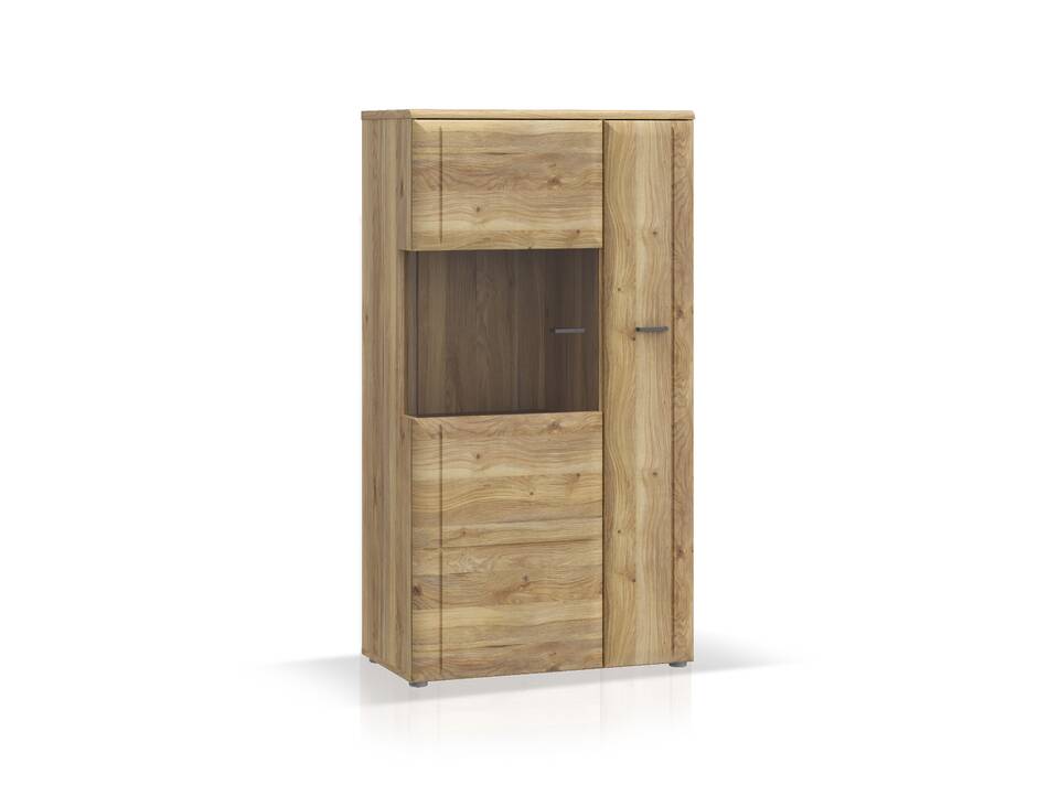 AURELIO Vitrine L, Material Dekorspanplatte, Mauvella Eiche Nachbildung 