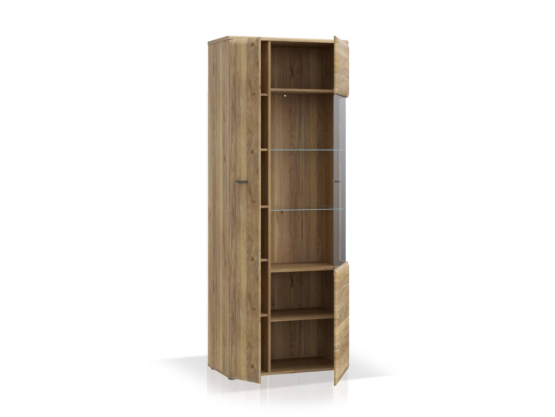 AURELIO Vitrine R, Material Dekorspanplatte, Mauvella Eiche Nachbildung 