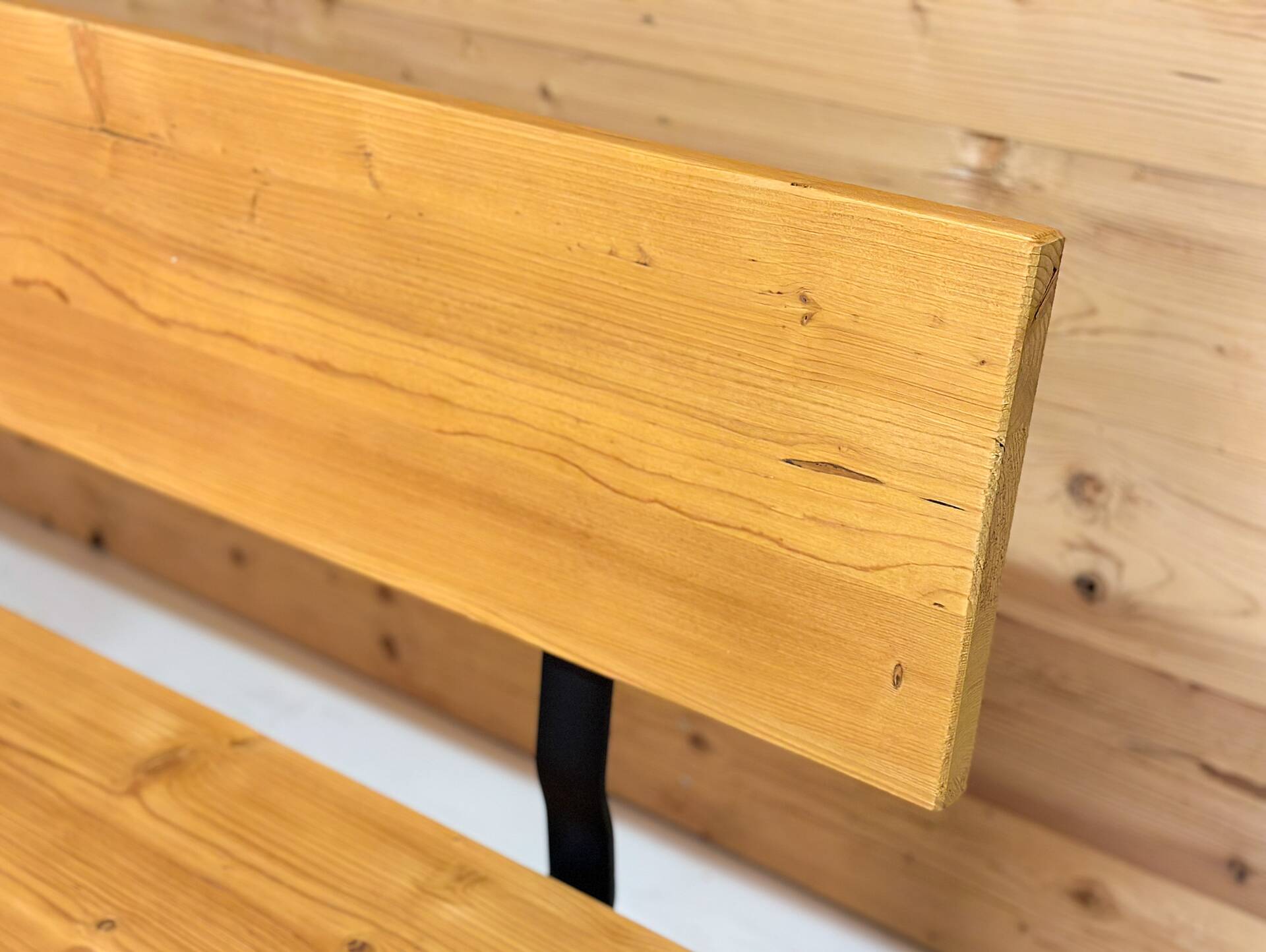 ALABAMA Sitzbank mit X-Beinen, Altholzoptik, Material Massivholz, THERMO-Fichte lackiert 200 cm | mit Rückenlehne | natur
