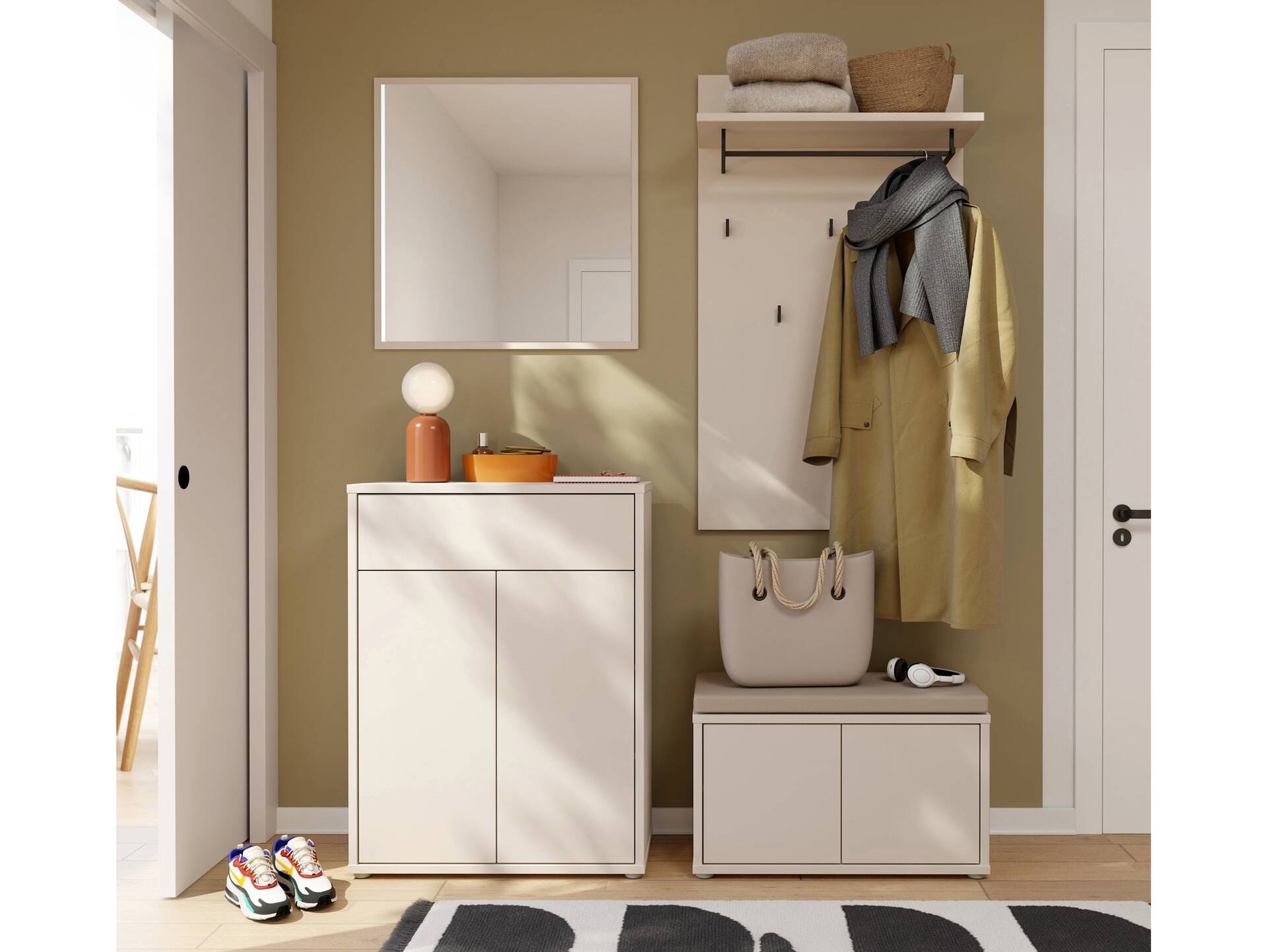 ADIAGO II Sitzkissen für Garderobenbank beige 