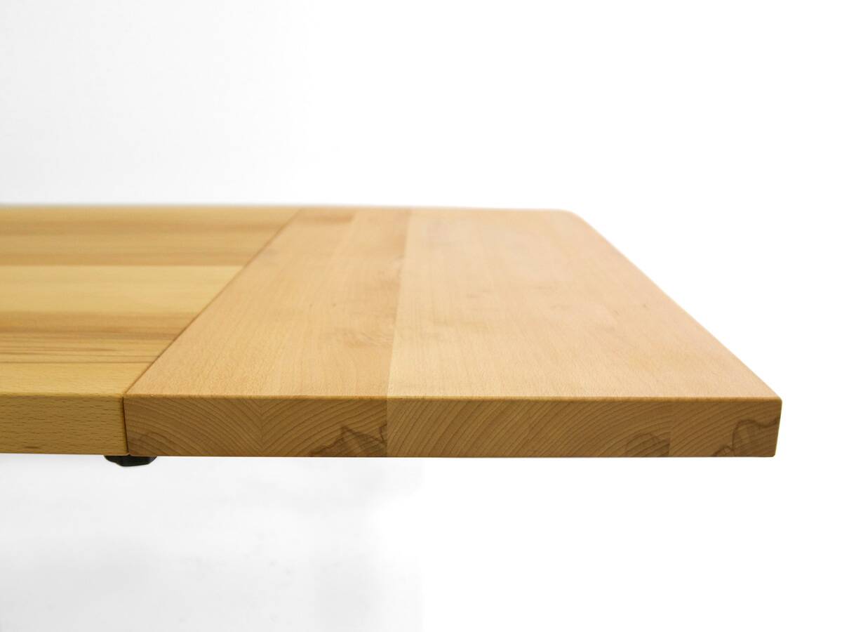BUENA Säulentisch/Esszimmertisch nach Maß, Material Massivholz/Edelstahl 