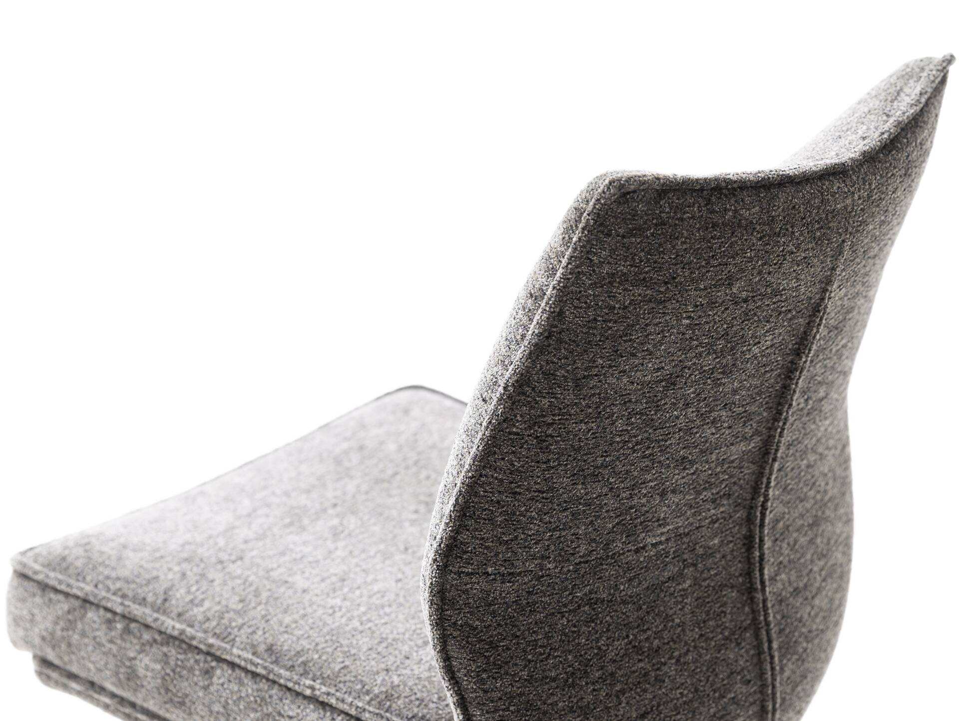 ALESSIO Schalenstuhl I, Material Stoff Anthrazit/Gestell Eiche u. Metall Metall schwarz