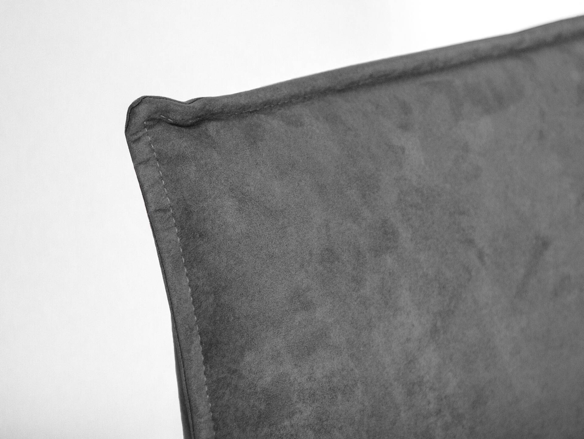 KARI Polsterstuhl / Hochlehner mit Komfortsitz, Material Kunstfaser Nubukoptik/Massivholz Buche | grau