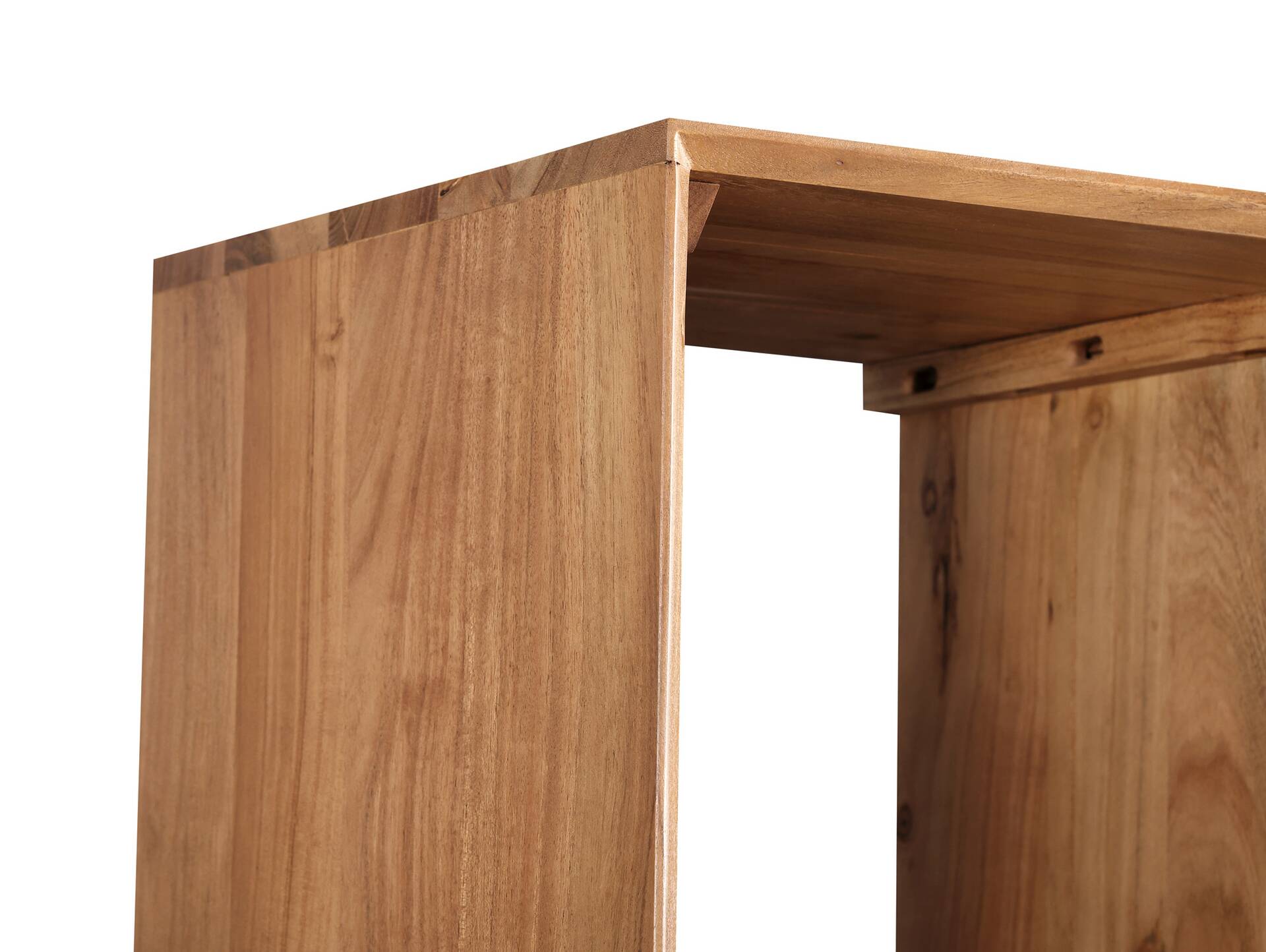 CATANDO Regal, Material Massivholz, Akazie honigfarben/Abs. schwarz 
