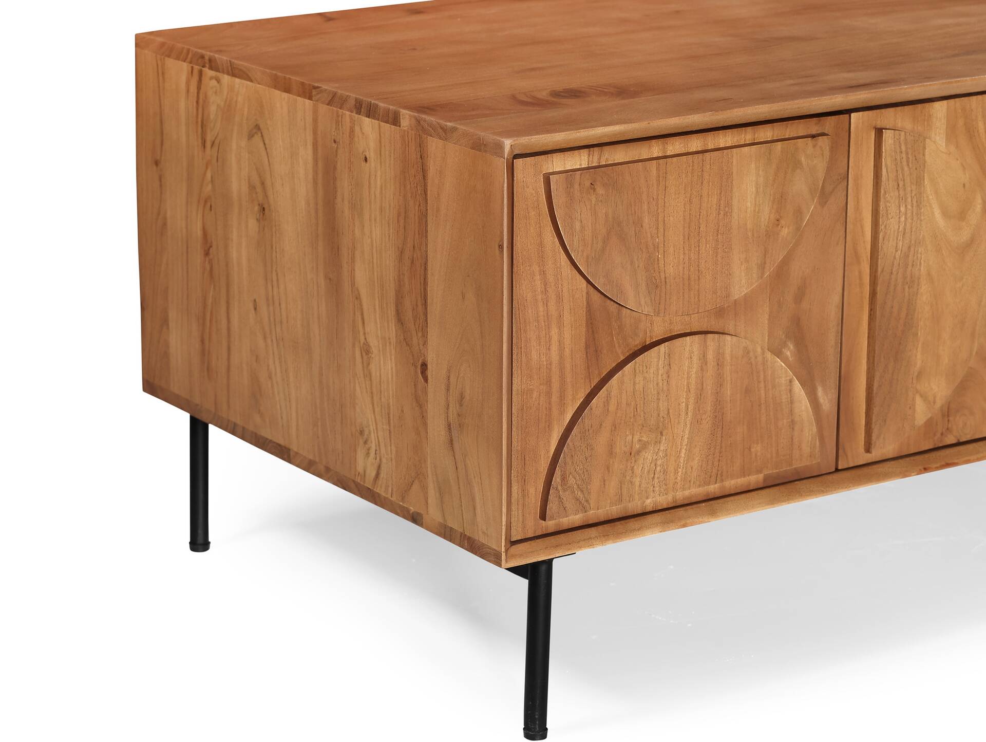 CATANDO Couchtisch, Material Massivholz, Akazie honigfarben 