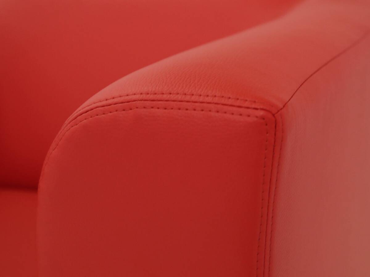 CHICAGO 3-Sitzer Sofa, Material Kunstleder rot