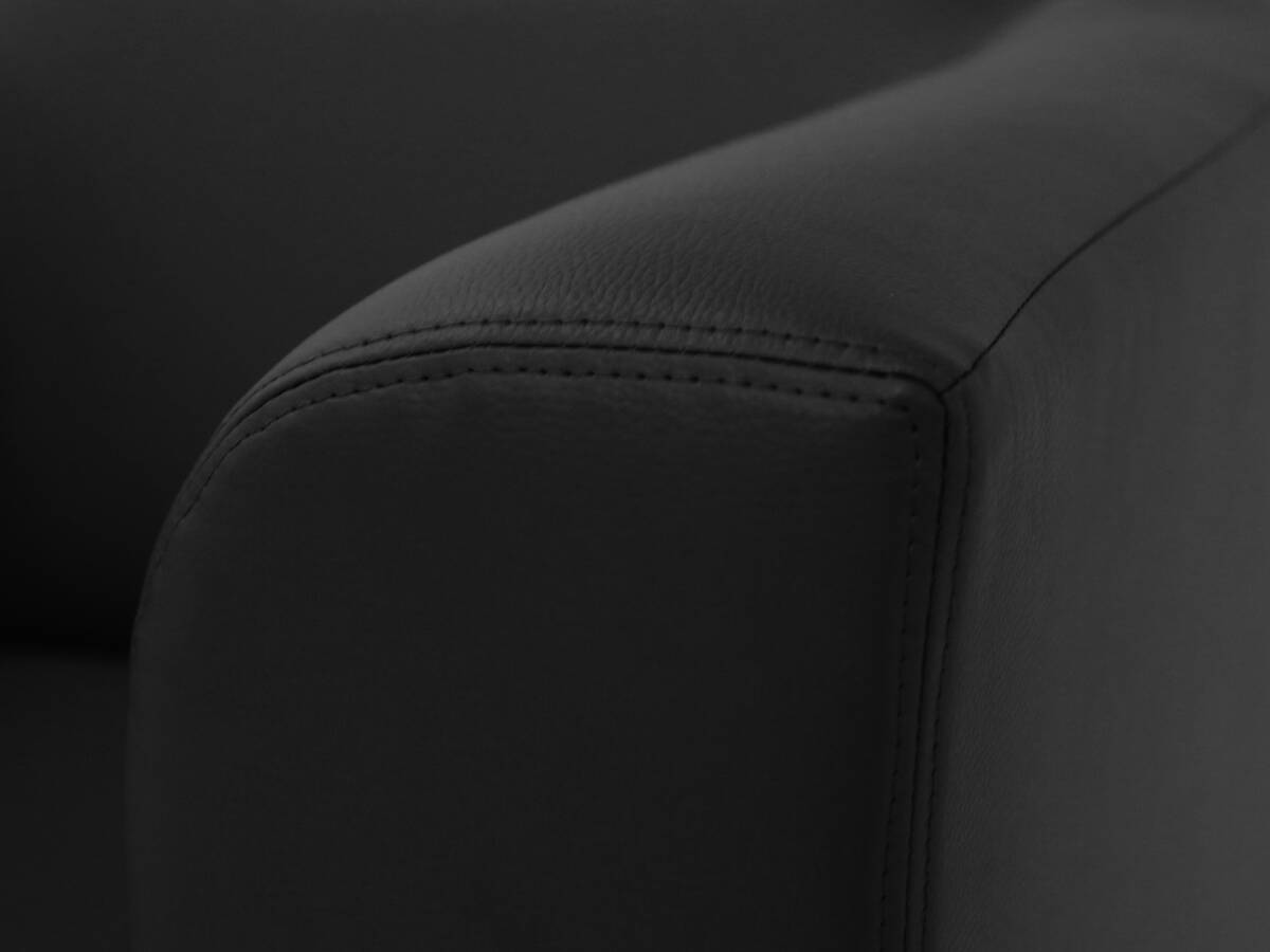 CHICAGO 2-Sitzer Sofa, Material Kunstleder schwarz