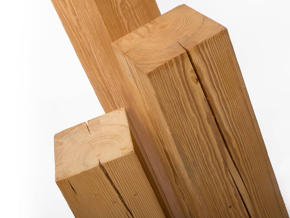 CURBY Blumensäule in rustikaler Altholzoptik, Fichte massiv 15x15 cm | 80 cm | gebürstet