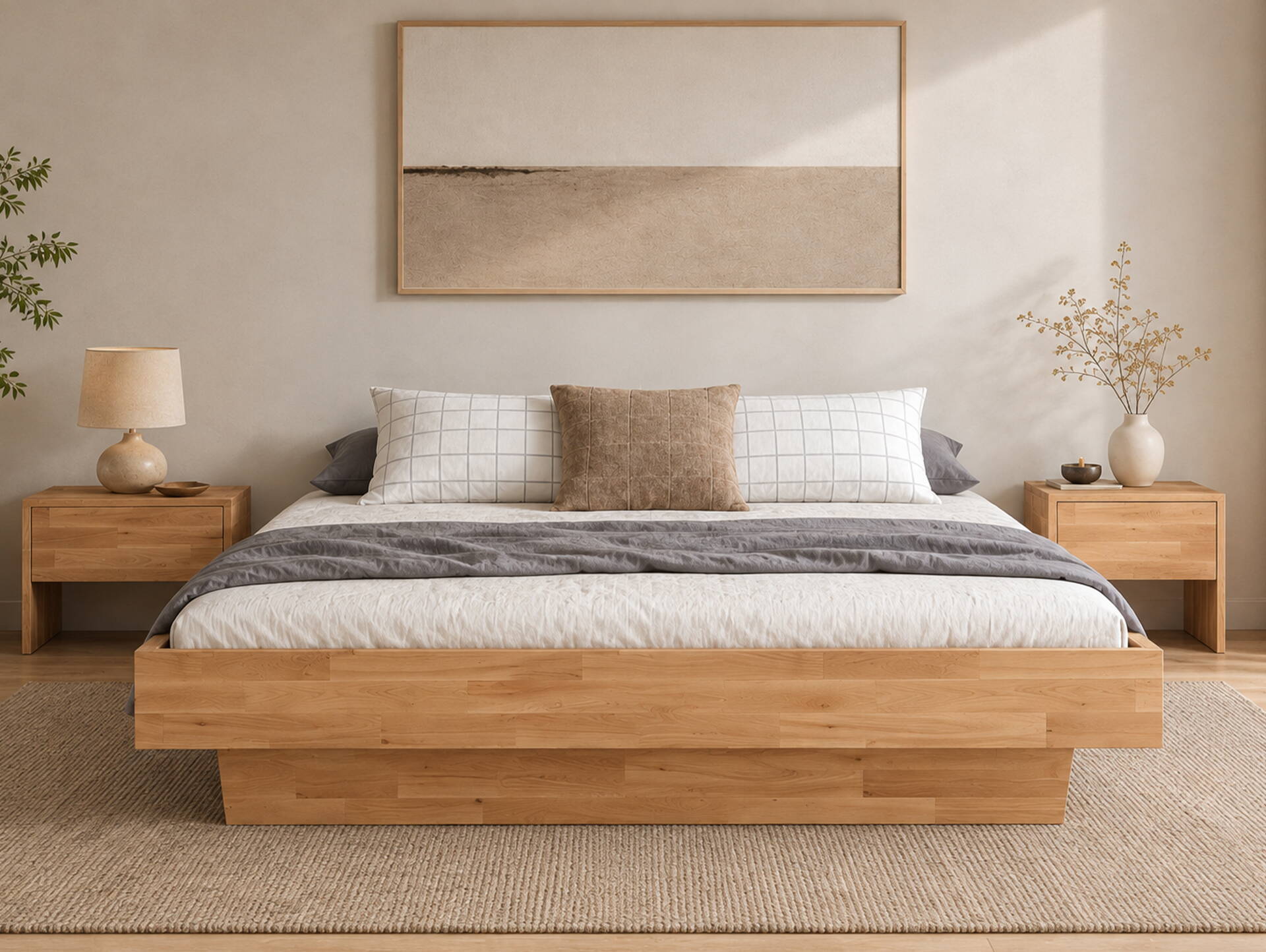 LÖWEN Wangenbett ohne Kopfteil, Material Massivholz 90 x 200 cm | Buche unbehandelt