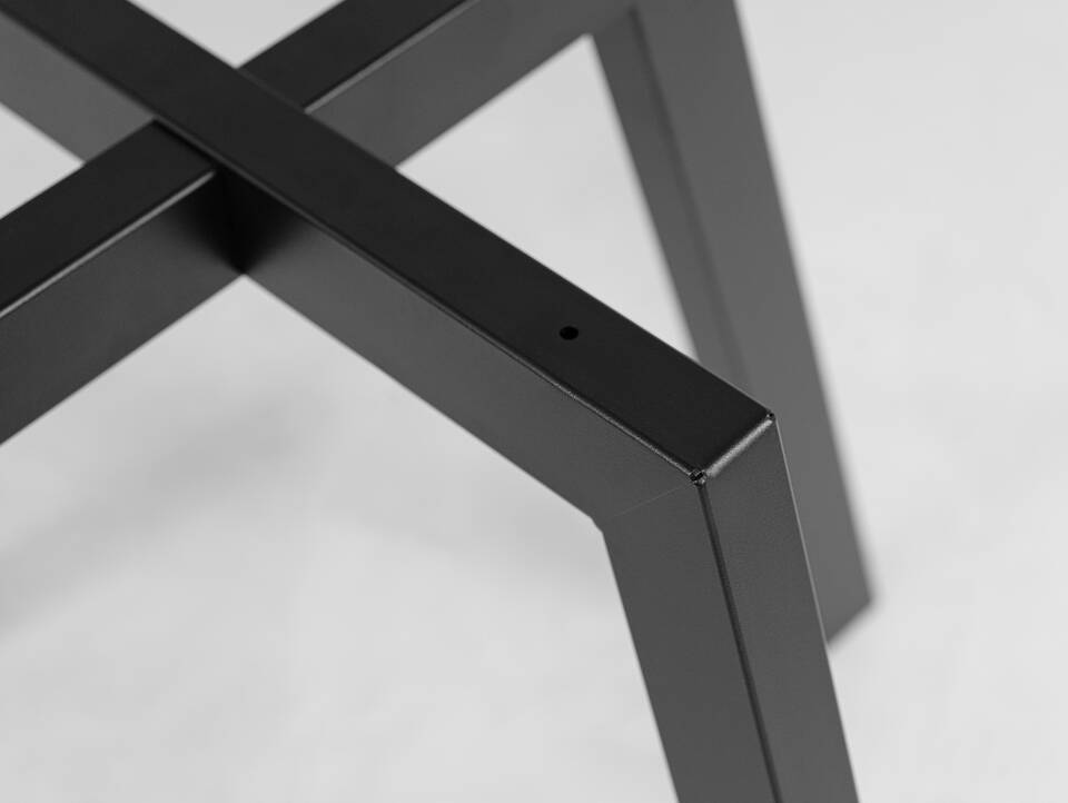 Tischgestell Zanta, Material Stahl, schwarz pulverbeschichtet 