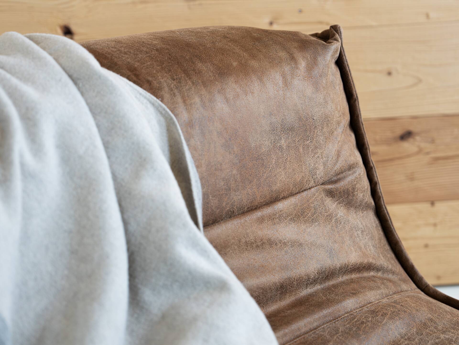 COZY Sitzsack, Material Microfaser Vintage Braun