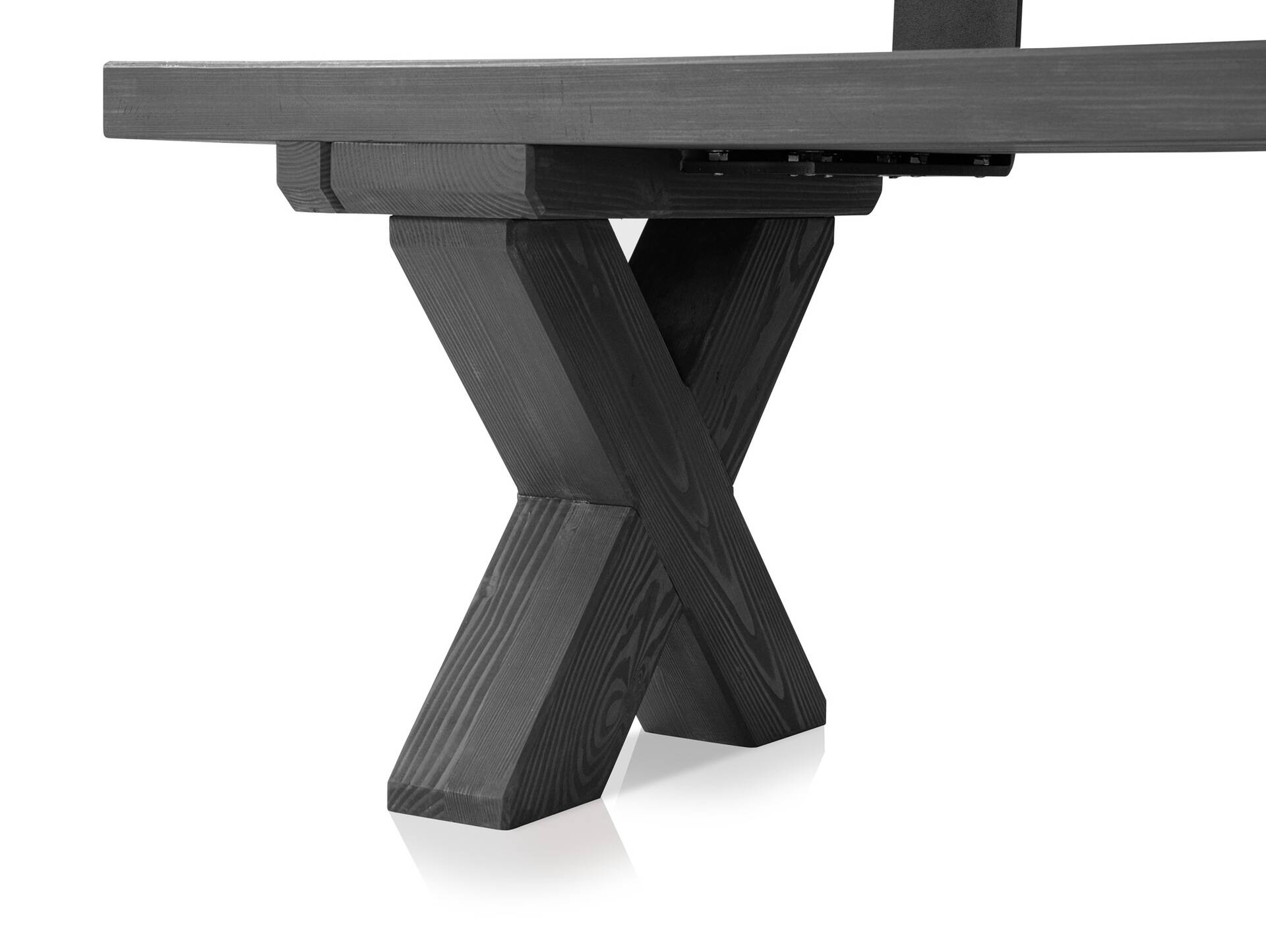 CANCUN PLUS Sitzbank / Gartenbank, Material Massivholz, Lärche 200 cm | Grau | mit Rückenlehne