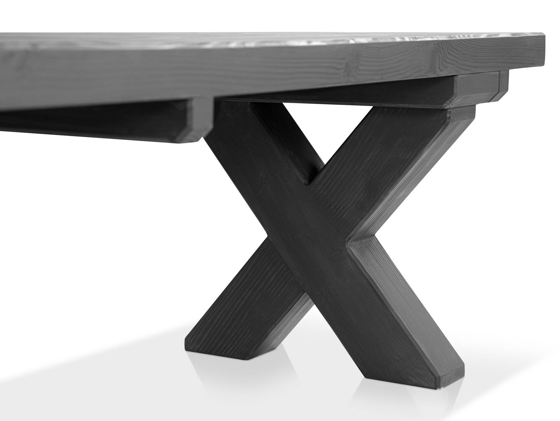 CANCUN PLUS Sitzbank / Gartenbank, Material Massivholz, Lärche 200 cm | Grau | ohne Rückenlehne