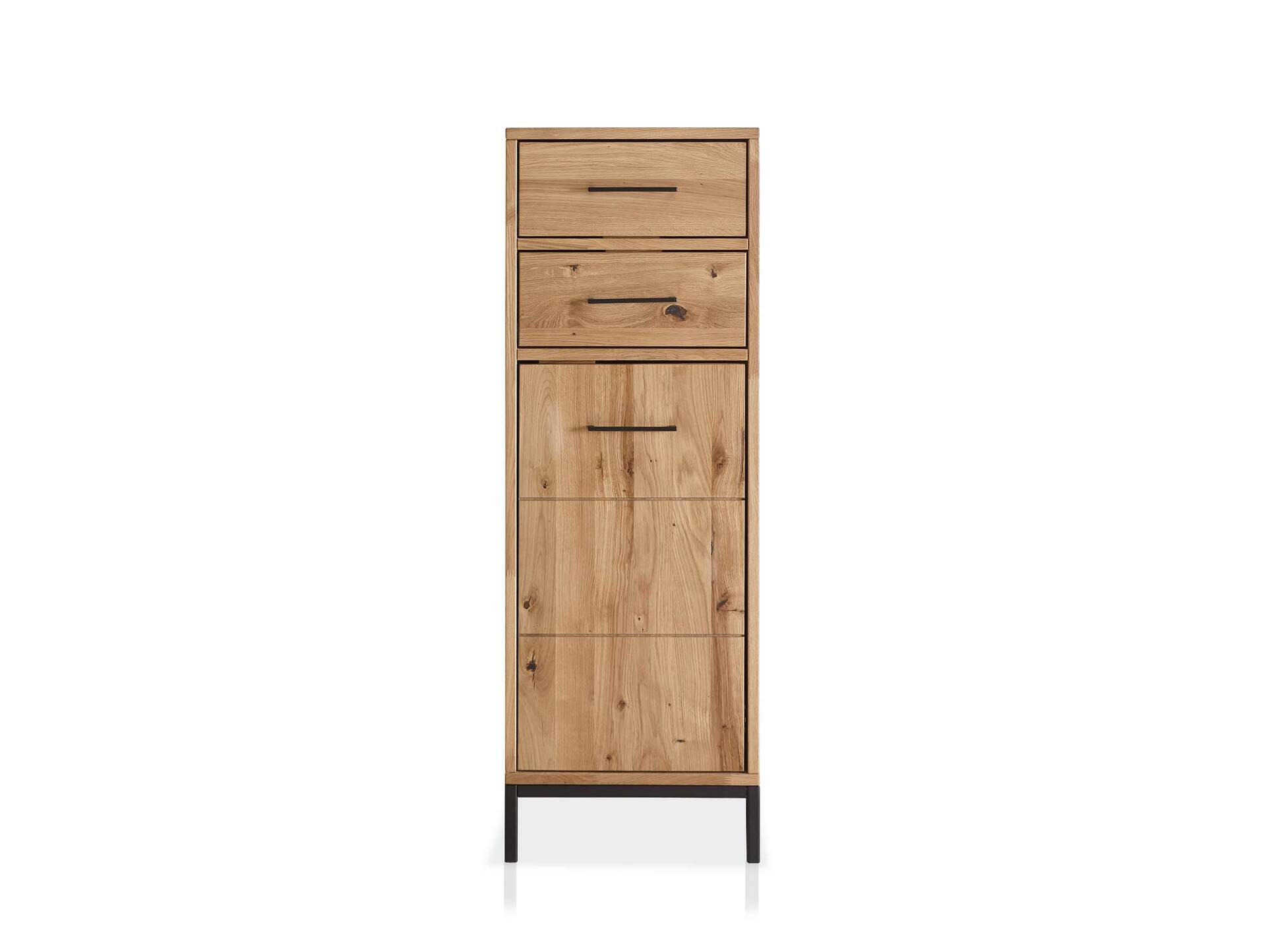 BOLTON Midi-Schrank I, Material Massivholz, Wildeiche geölt 