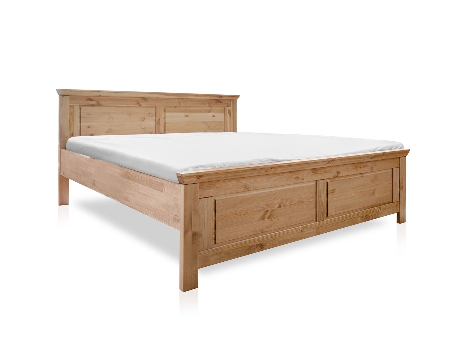 PALERMO Doppelbett 180x200 cm, Material Massivholz, Kiefer eichefarbig gebeizt 