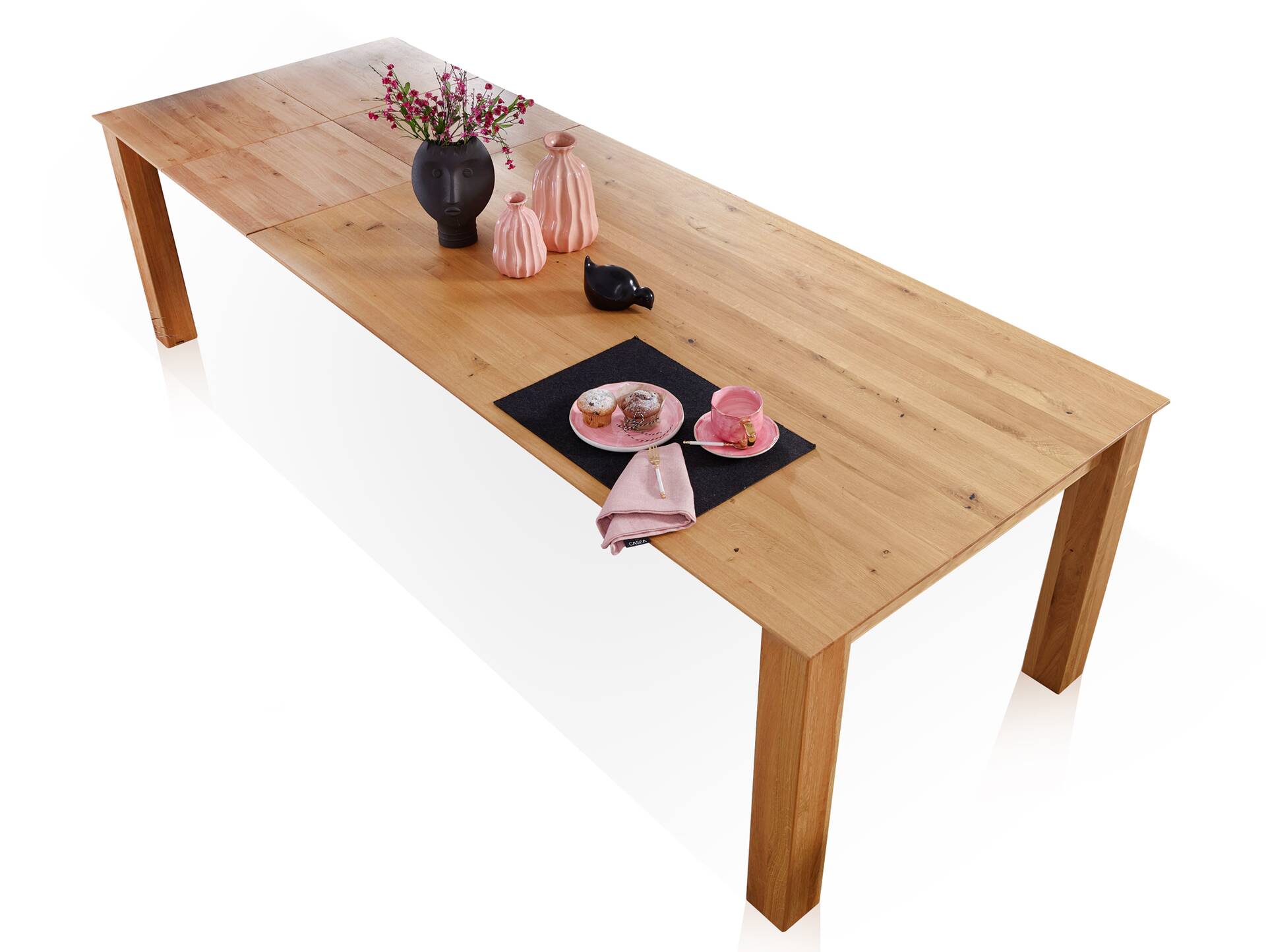 MADDY Esstisch / Ausziehtisch, Material Massivholz, Wildeiche geölt 160/230 x 90 cm 