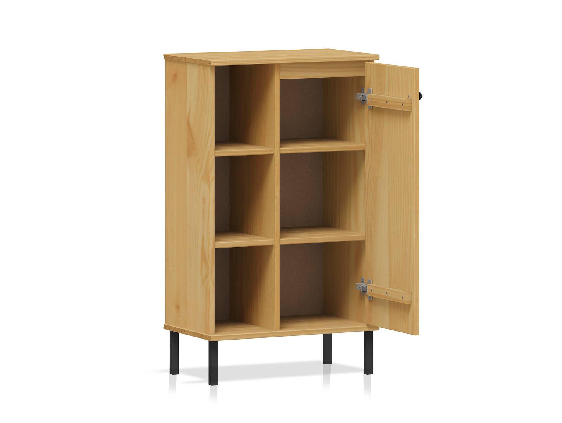 AYKO Regal II fürs Badezimmer,  Material Massivholz, Kiefer eichefarbig lackiert 